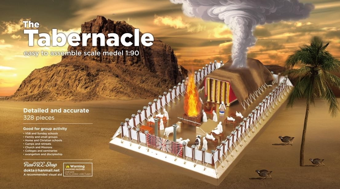 RaoNEE The Tabernacle Model Kit - Teaching and Learning Resource Large, brown