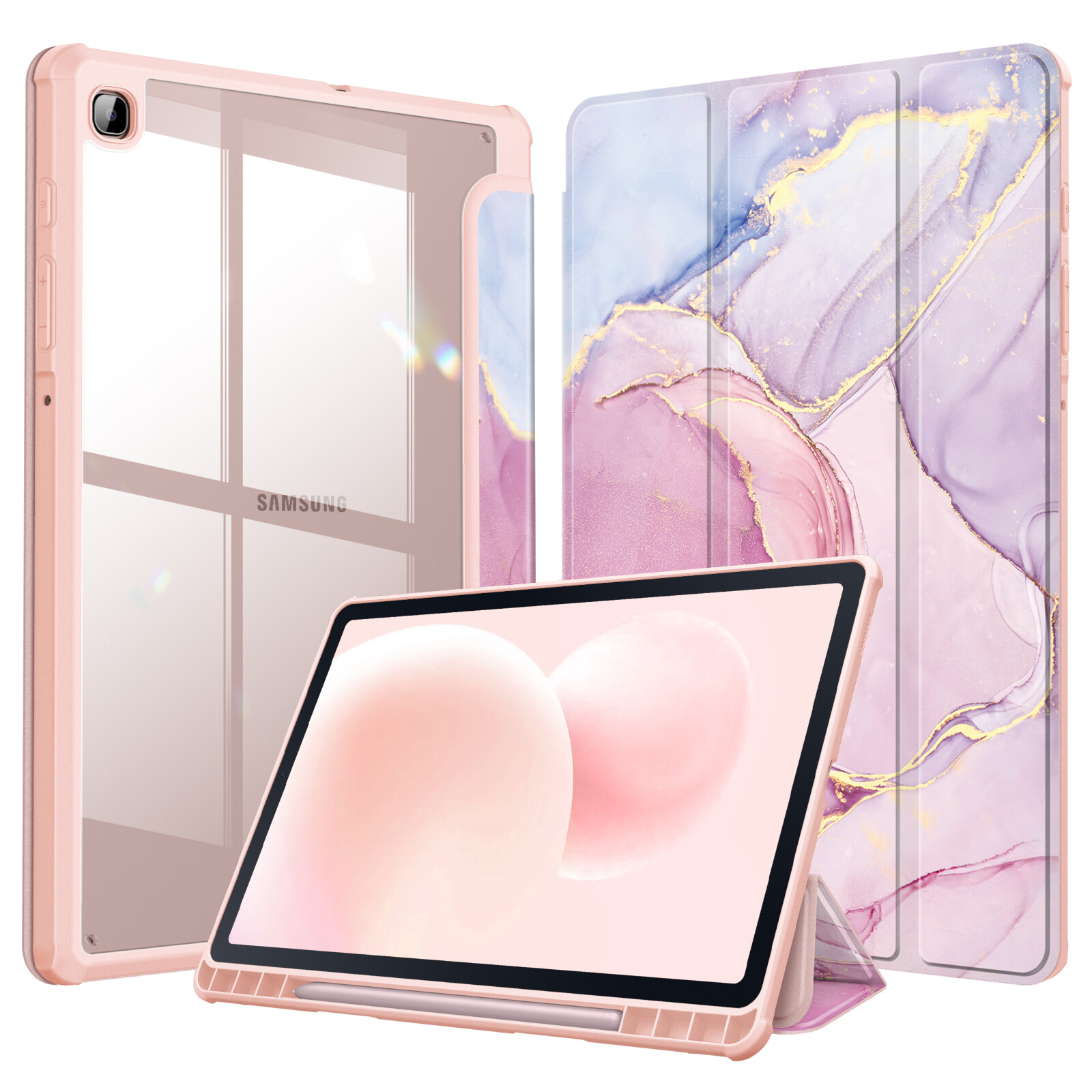 Hybrid Slim Case for Samsung Galaxy Tab S6 Lite 10.4 Inch 2024/2022/2020 Cover