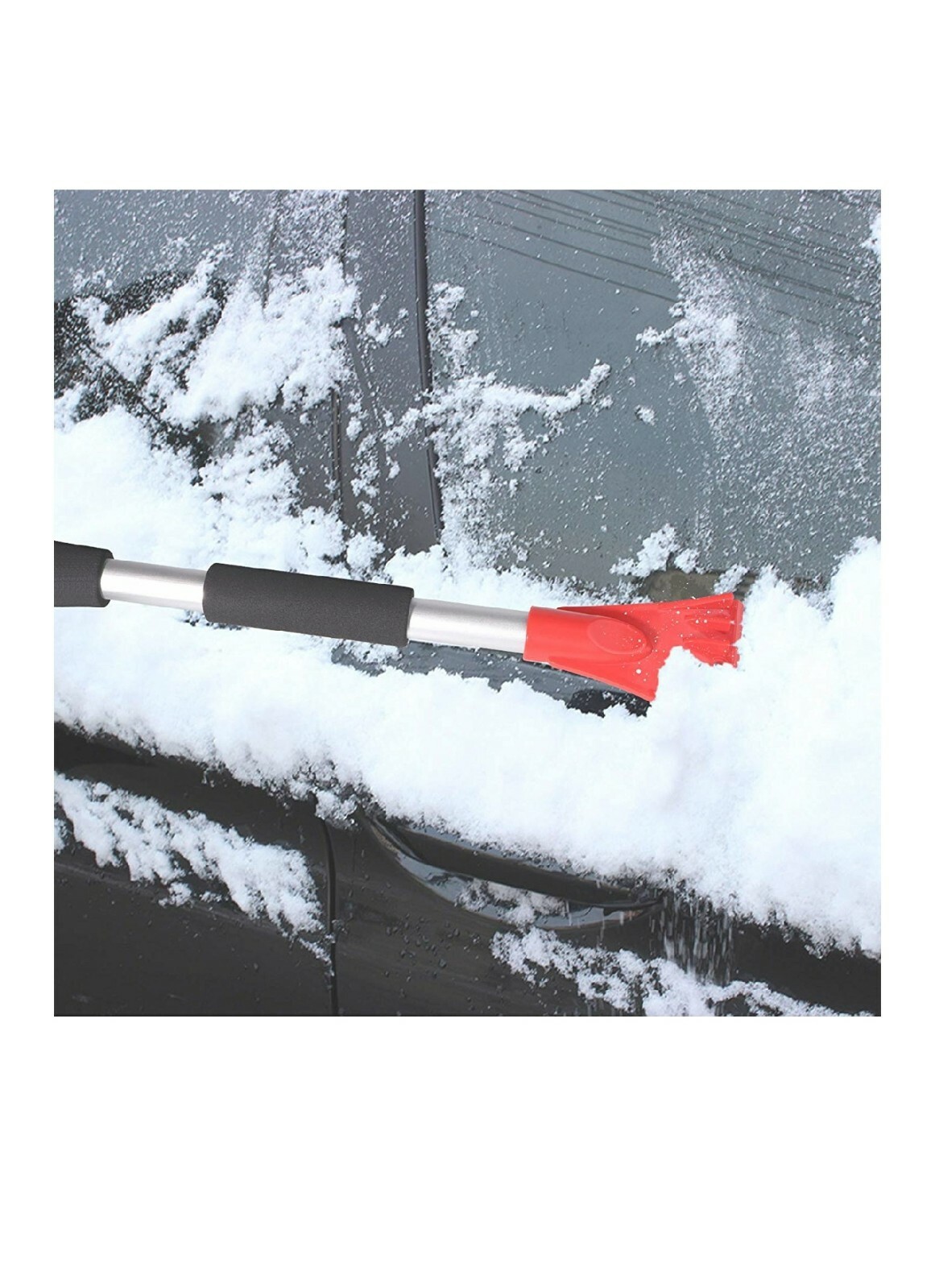 50" Extendable Car Snow Brush, 2019 Upgraded Snow Remover with Ice Scraper