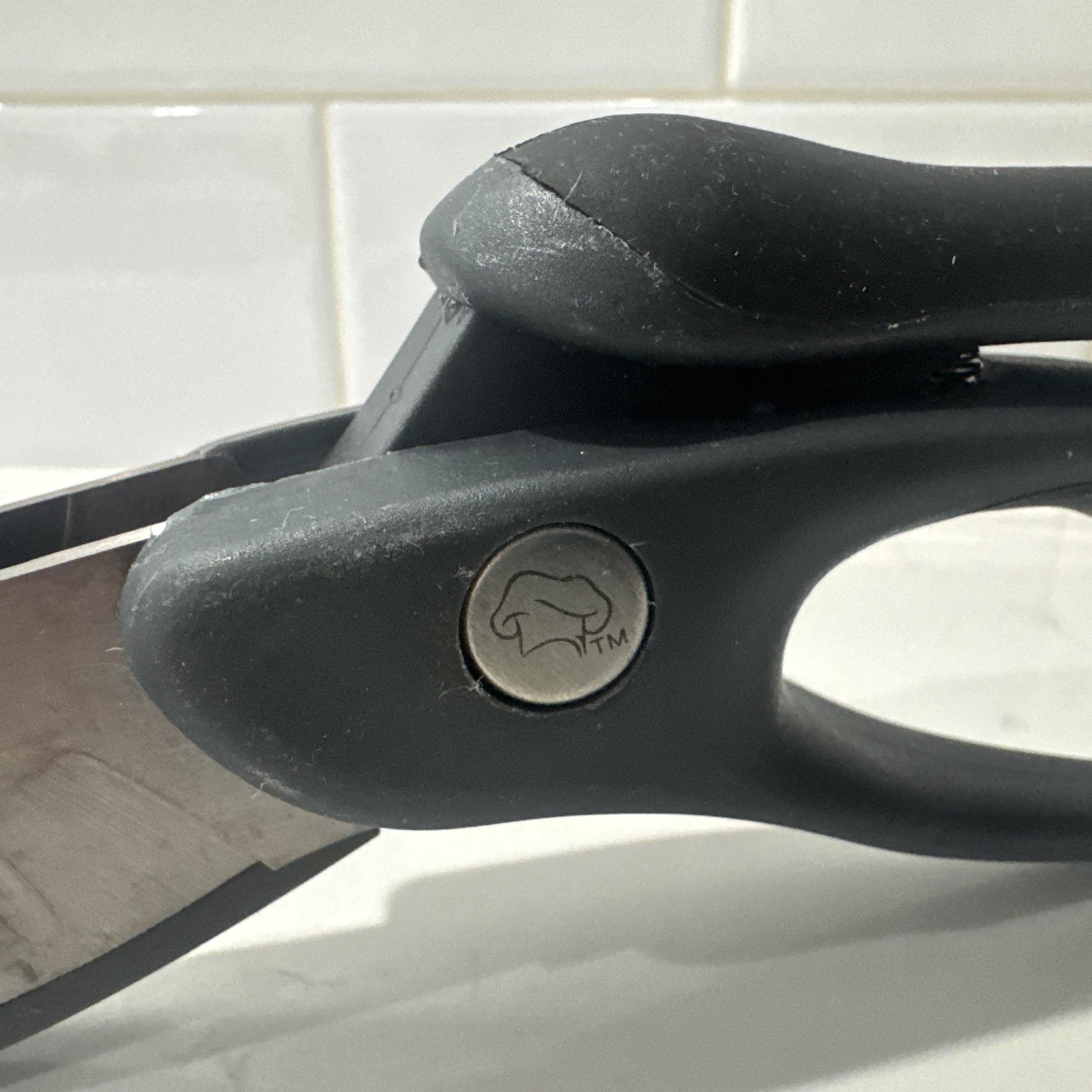 Pampered Chef Salad Chopper Double Bladed Cutting Scissors Shears Grey Kitchen