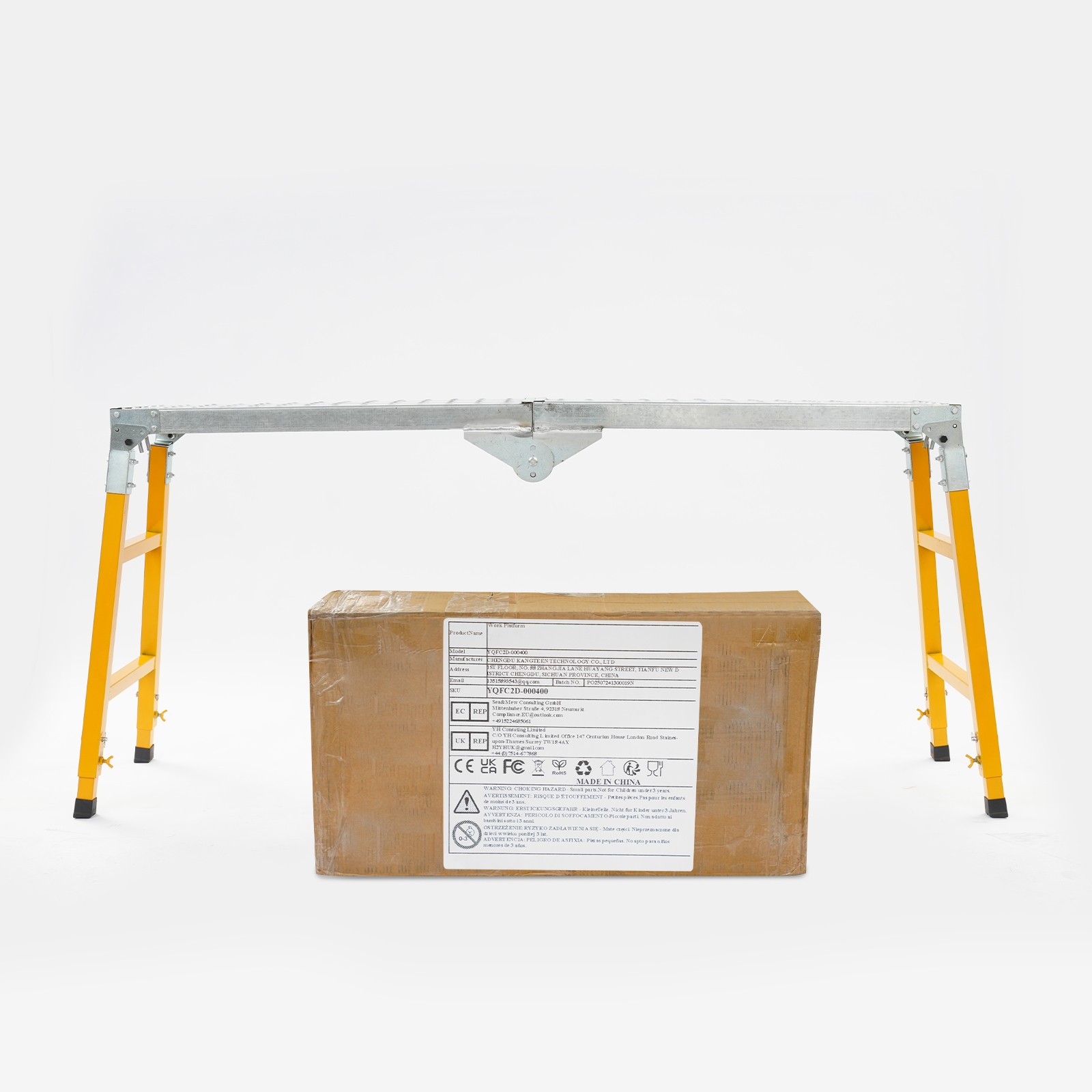 Portable Work Platform Adjustable with Folding Legs for Workshop 300kg/ 661LBS