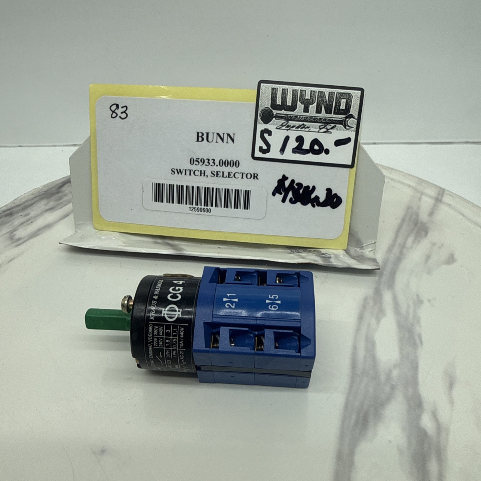 (NEW) Bunn Selector Switch                    Part# 05933.0000