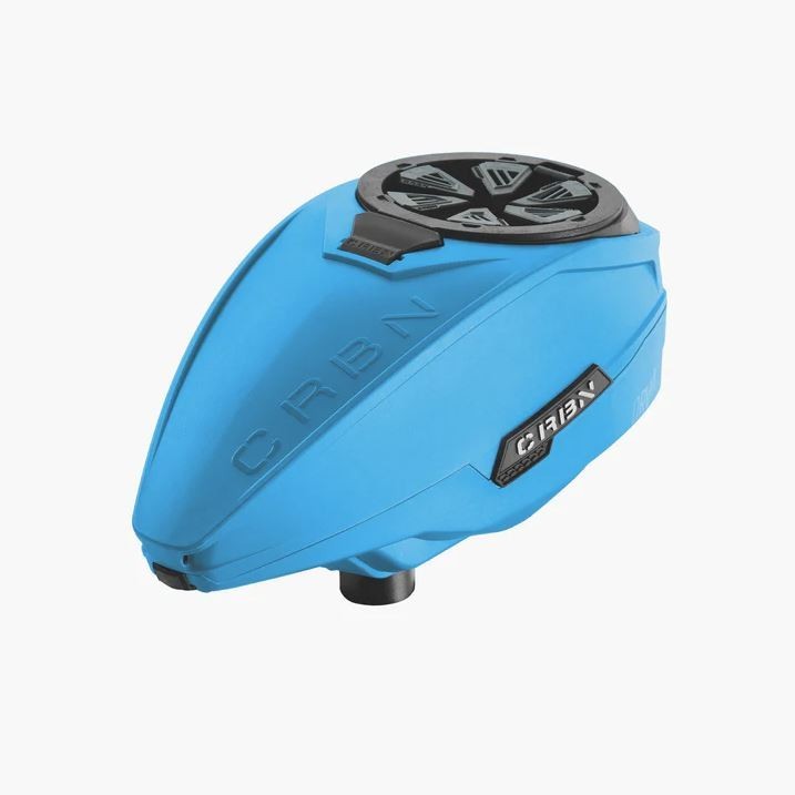 CRBN DRV Electronic Paintball 200rd Loader Hopper w/ Display Cyan