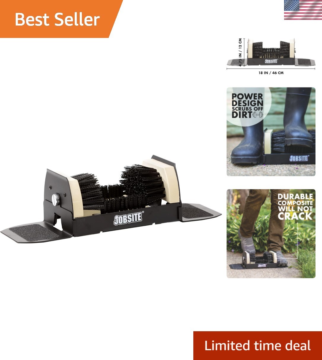 Extra Wide Boot Scraper with Heavy-Duty Design - Ideal for Outdoor Enthusiasts