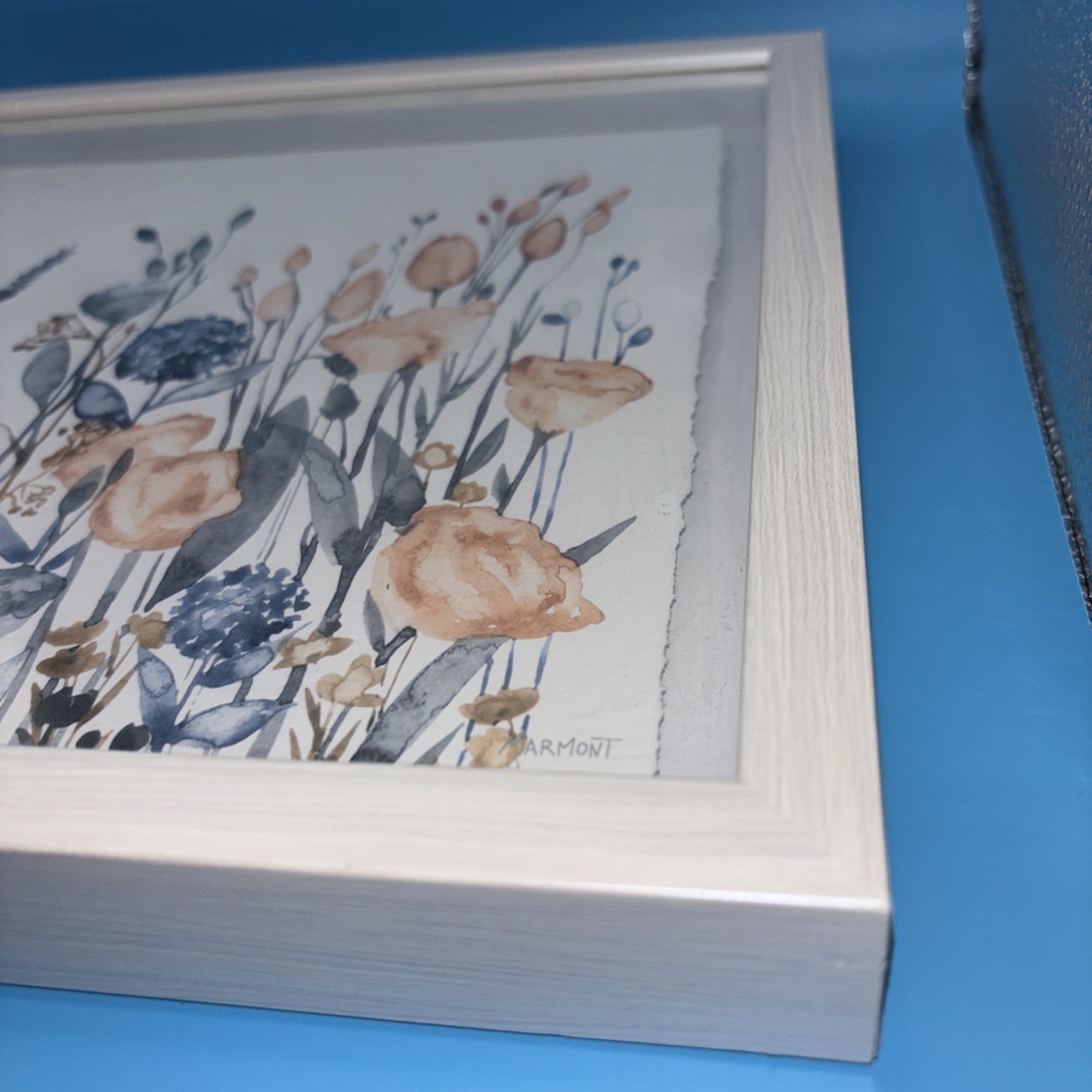 Marmont Hill Flowers Framed Painting Print 11"x 11" , floating mount