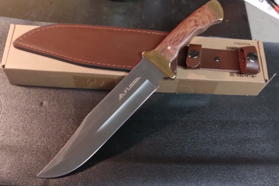 FLISSA 14 IN.FULL TANG, HUNTING KNIFE WOOD HANDLE,SHEATH