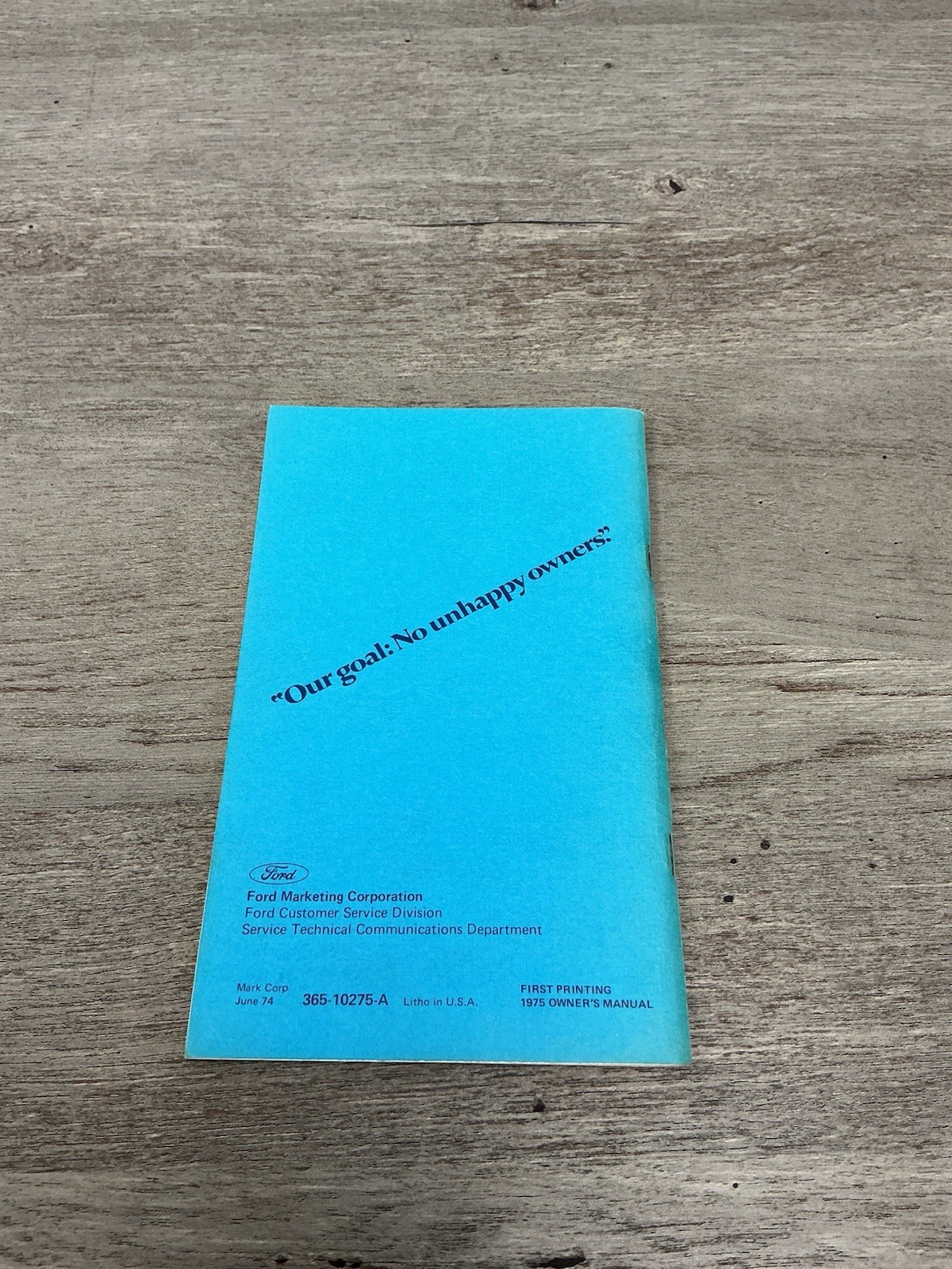 Vintage 1975 Ford Used Owners Manual