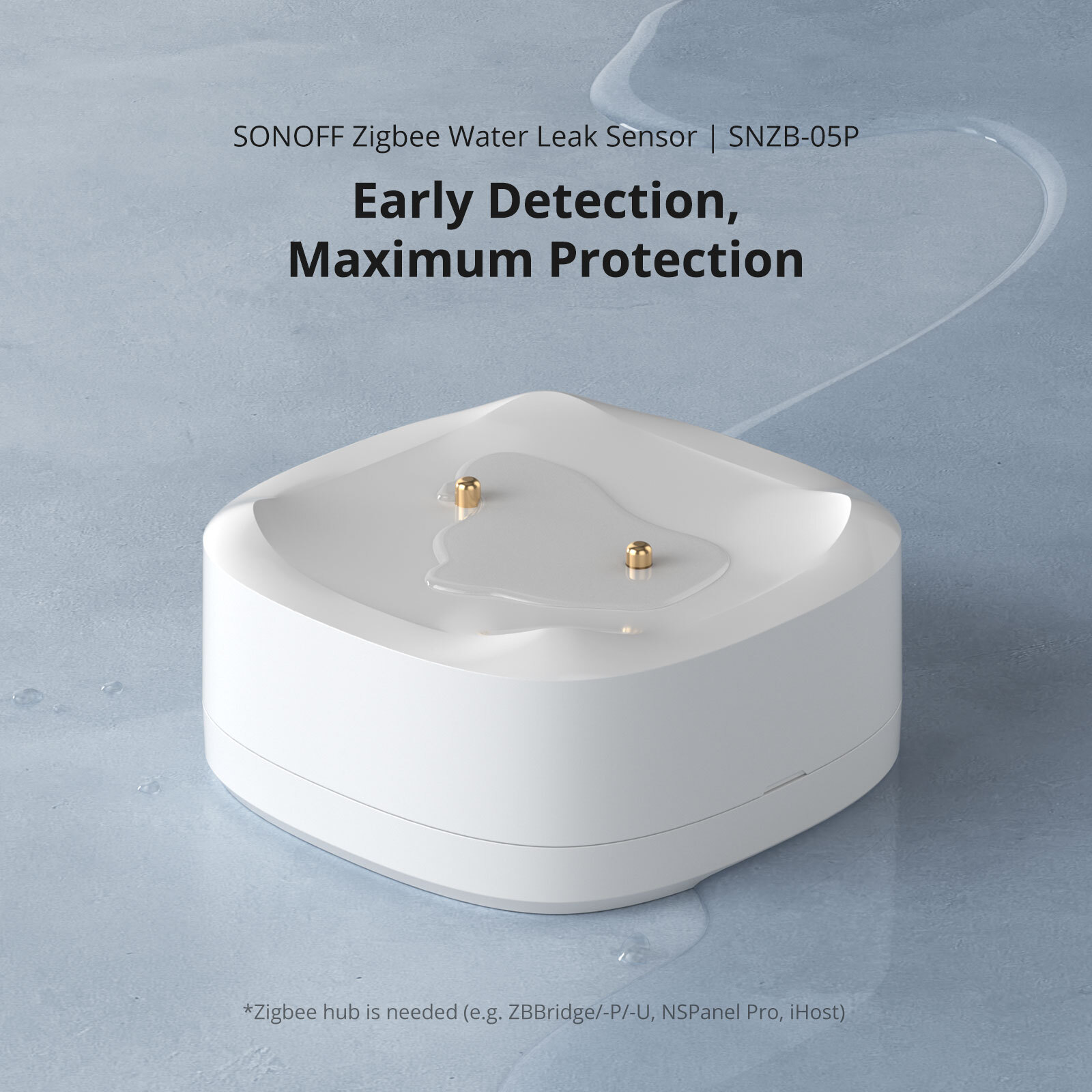 SONOFF Zigbee 3.0 Water Leak Sensor IP67 Waterproof Compatible Alexa,Google Home