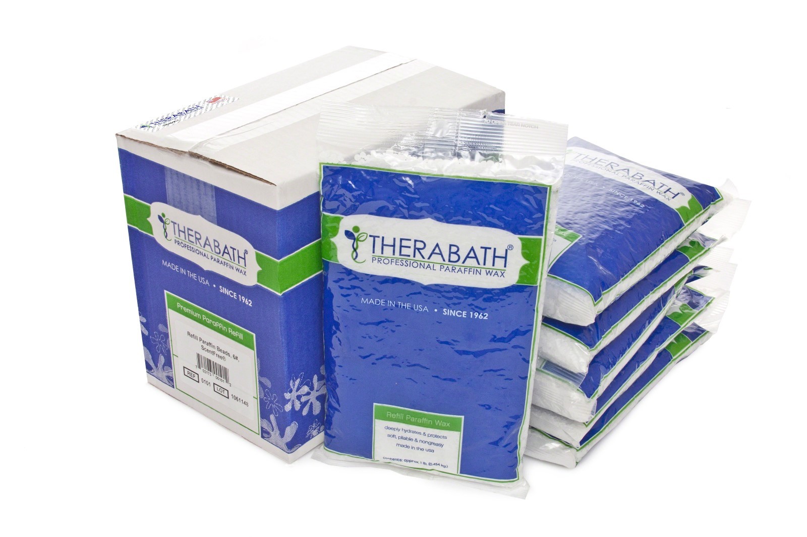 6 1lb Bags Peache Scent Refill Parafin for Therabath Professional PRO Wax Bath
