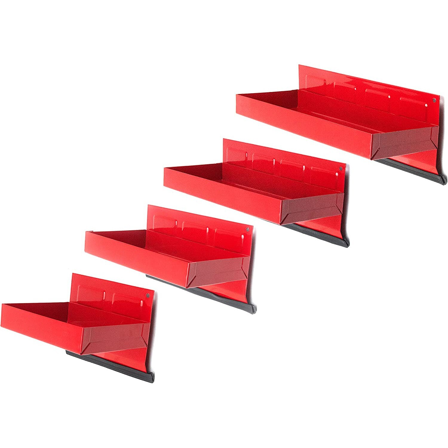 4pc Magnetic Tool Shelf tray Toolbox Side Bin Storage Cabinet Workshop Organizer