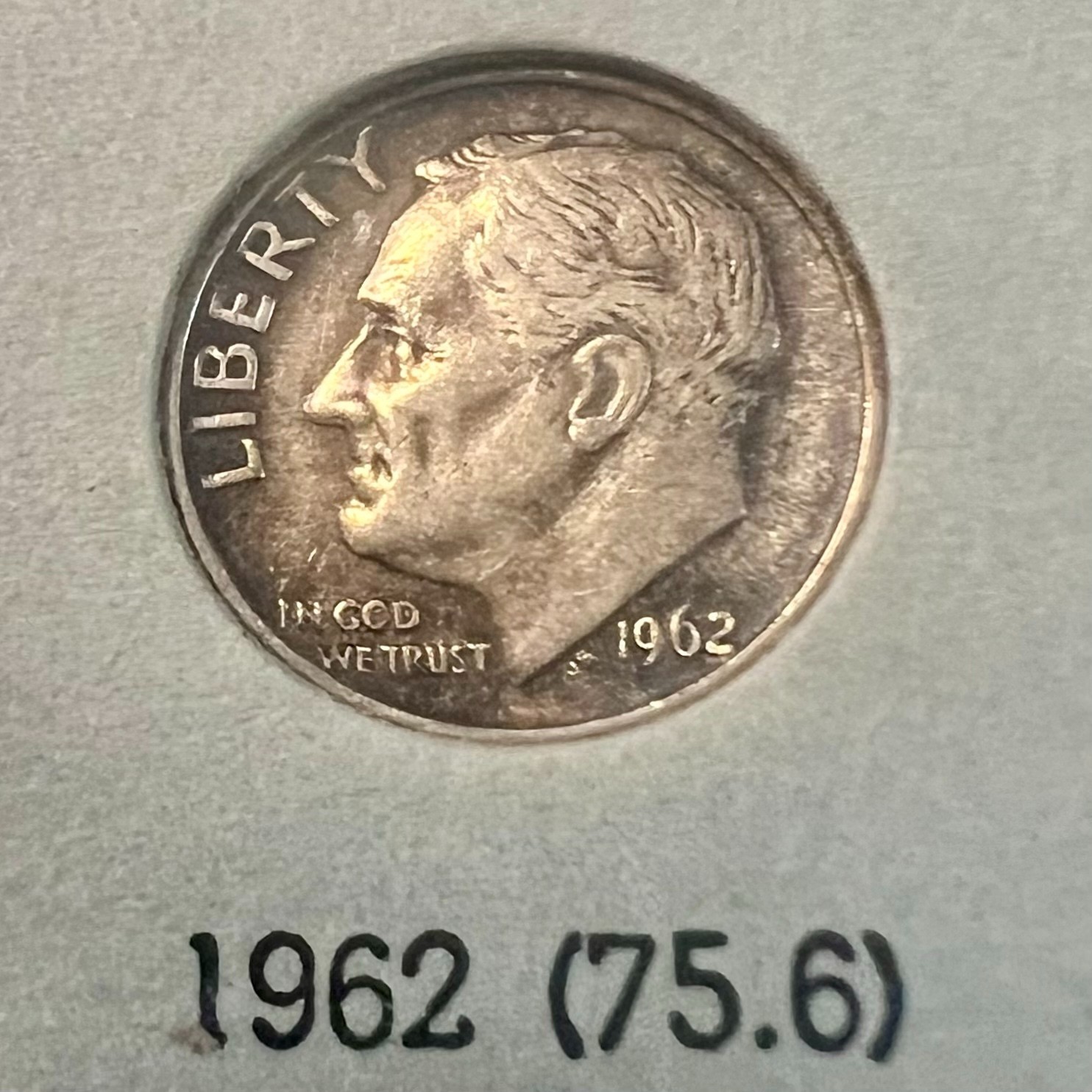 Roosevelt Dimes Set 1946-2004: 48 Silver Coins Total plus 79 Clads, Some Toned
