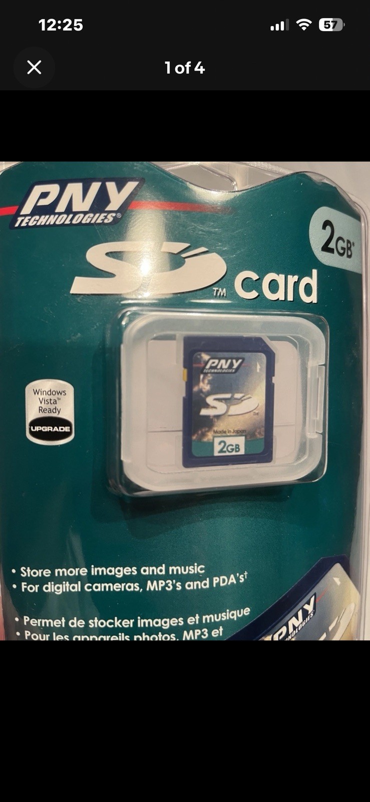 PNY Technologies 2GB SD Card - Factory Sealed