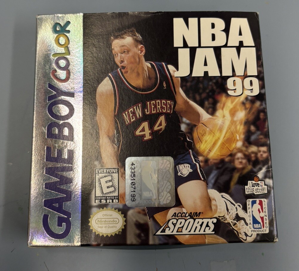 NBA JAM 99 Authentic Nintendo Game Boy Color Box & Manual ONLY