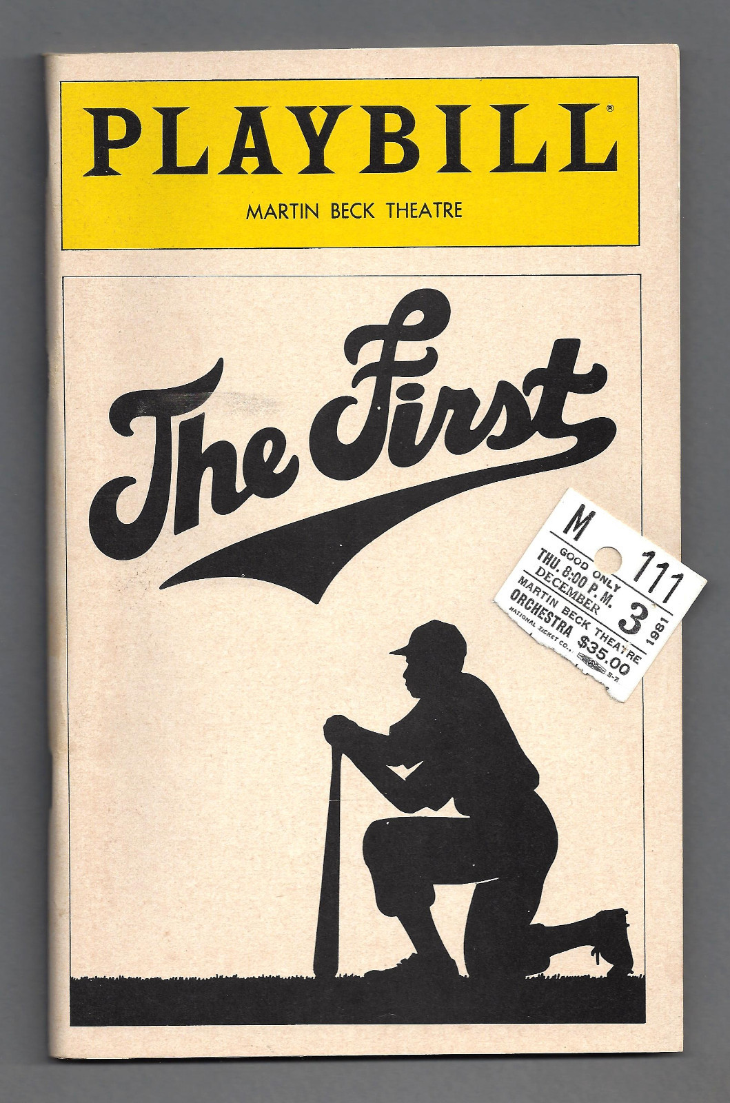 David Alan Grier "THE FIRST" (Jackie Robinson) Lonette McKee 1981 FLOP Playbill