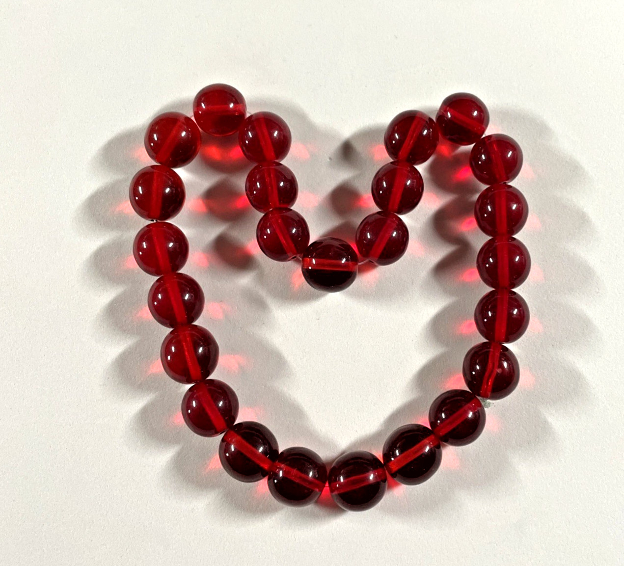 12mm Czech Pressed Glass Trans Ruby Red Round Beads, approx., 25 beads/strand