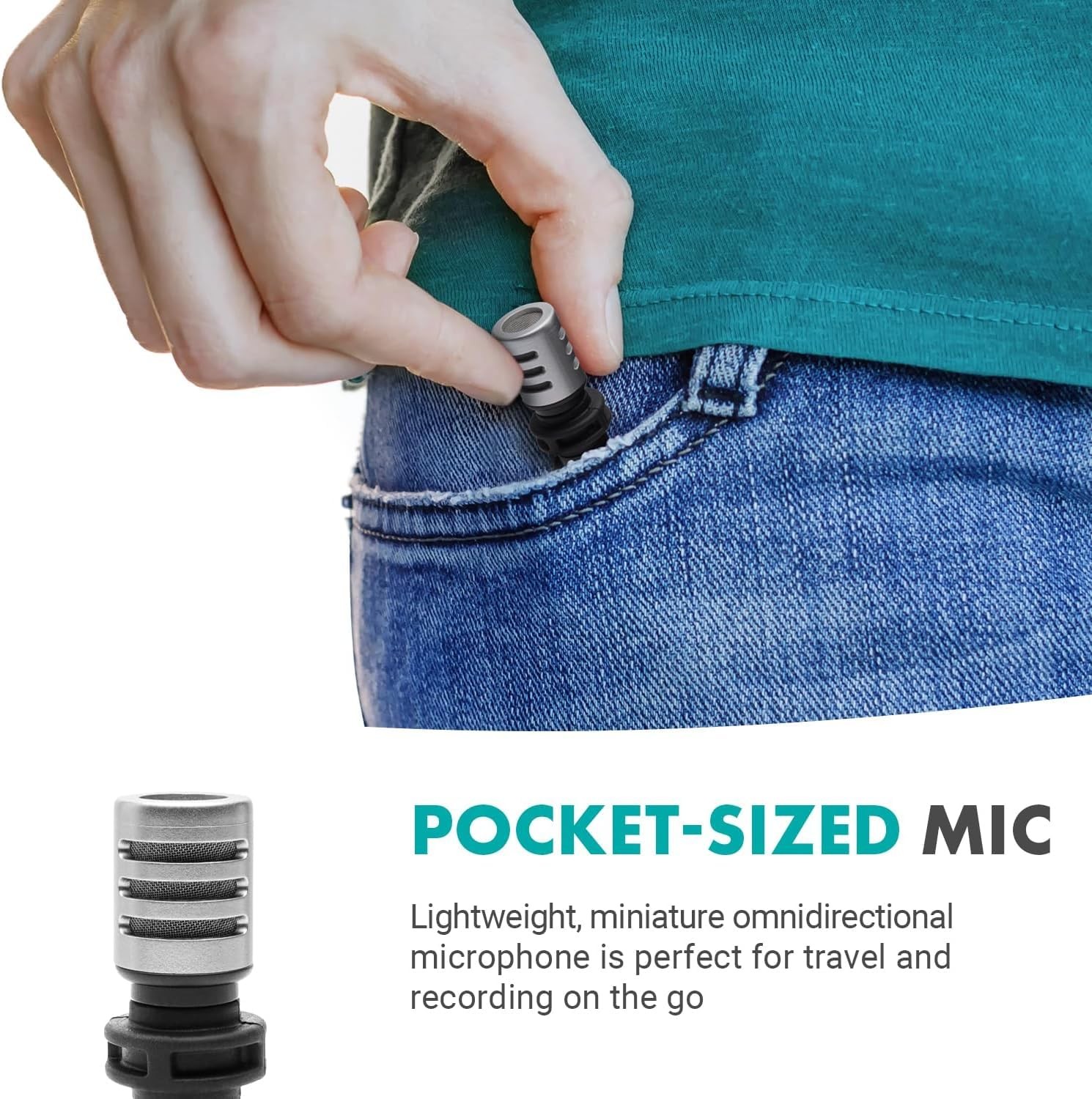 External USB-C Microphone for iPhone 15/16 - Mic for iPhone 15/16, USB-C Devi...