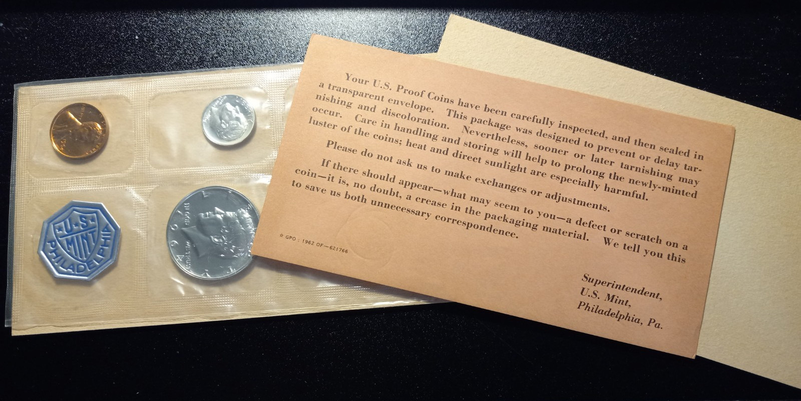 Philadelphia Mint 1964 Coin Set Proof 90% Silver