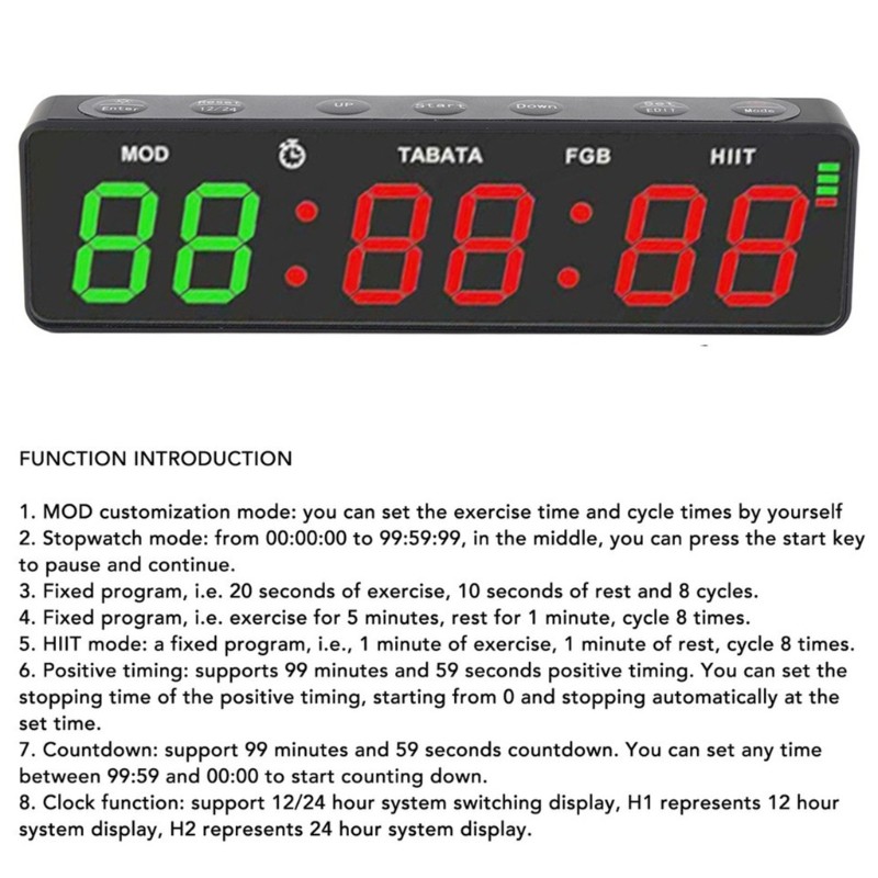 Portable Exercise Timer For Interval Workouts And Daily Use