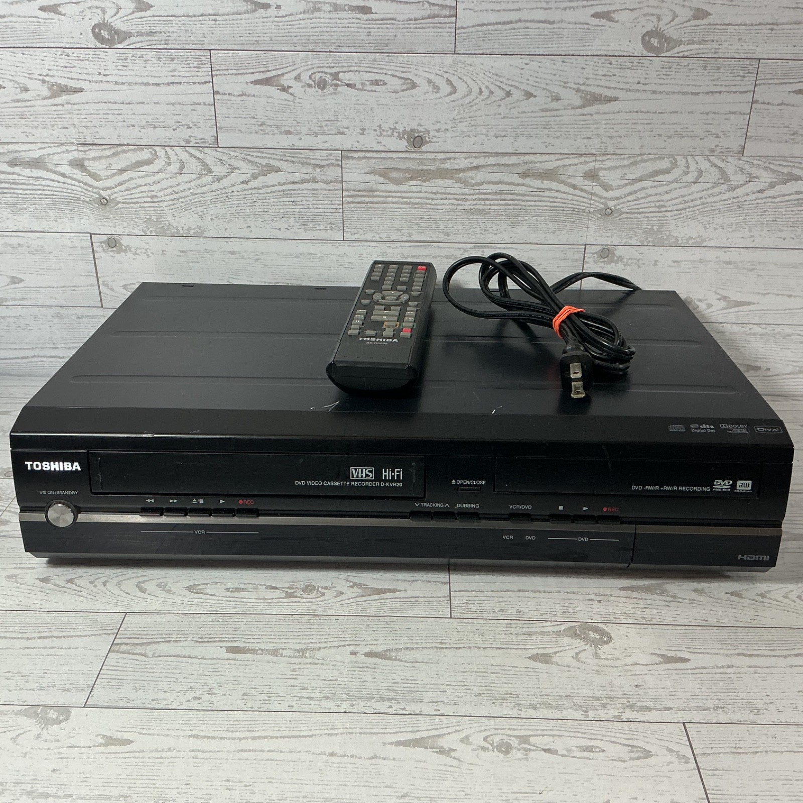 Toshiba D-KVR20 DVD/VCR Combo Recorder Player W/Remote Only DVD Works