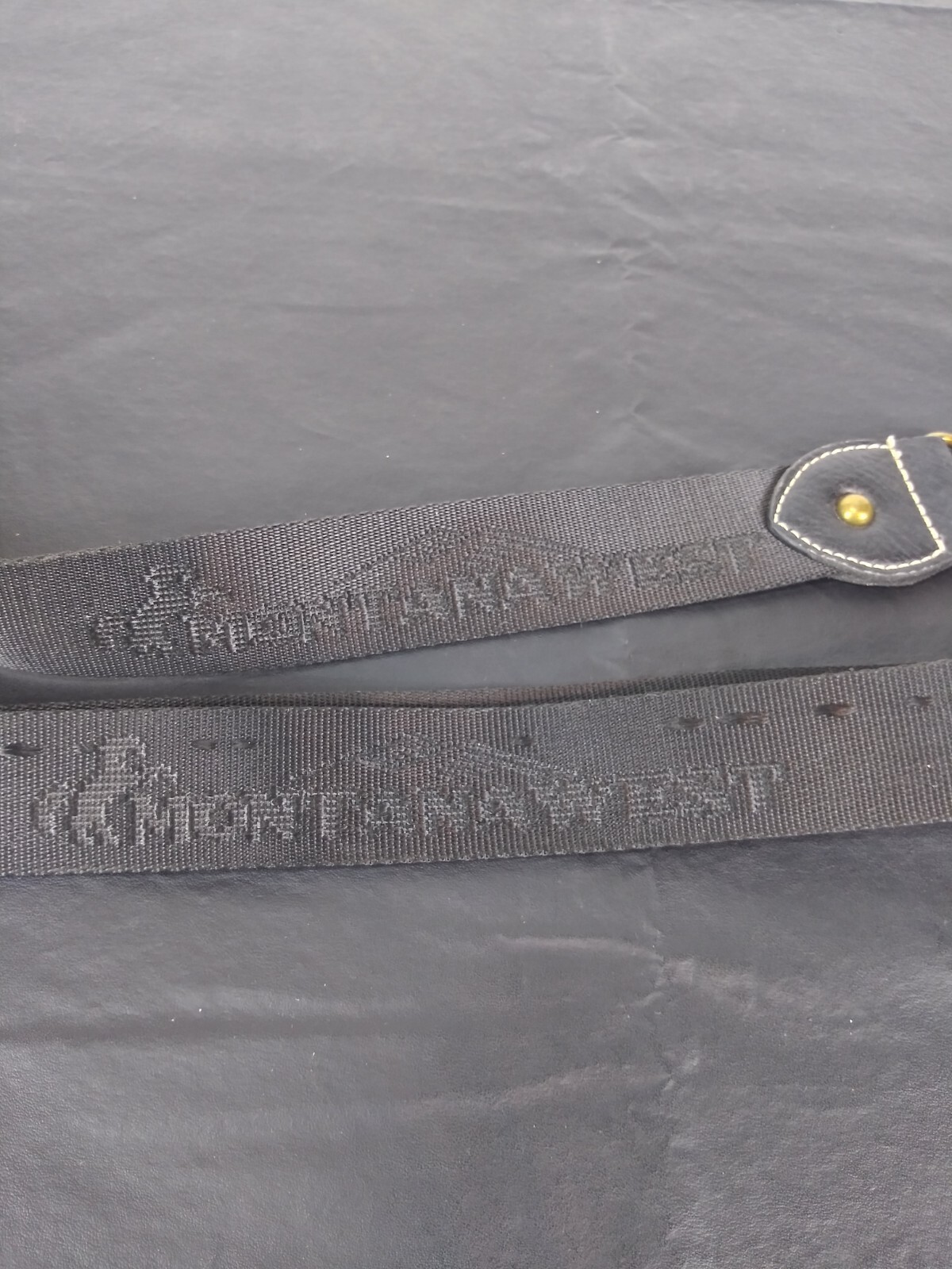 Montana West Black Web Adjustable Bag Strap Replacement STRAP ONLY Embossed Logo