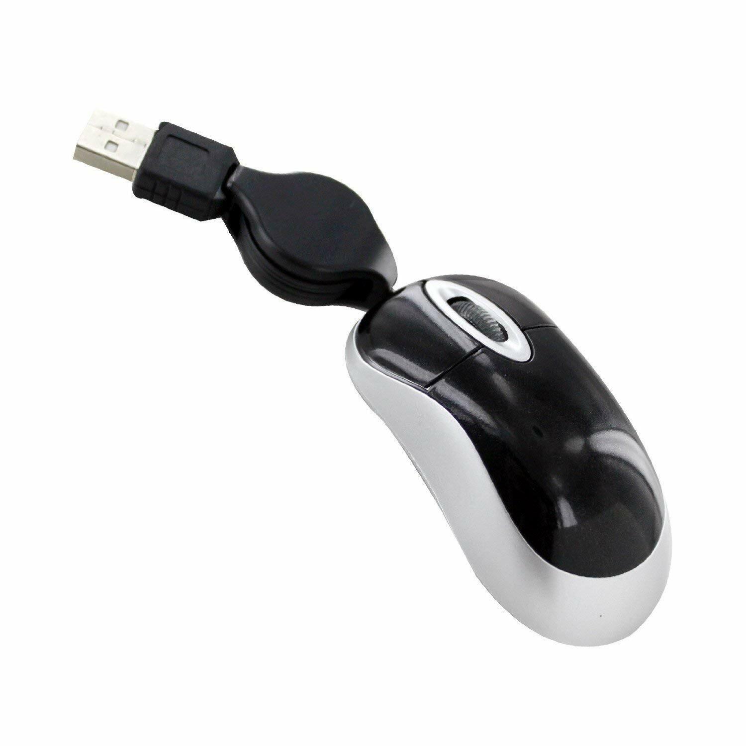 Wired USB Optical Mouse Wireless Optical Mouse Retractable Mini USB Mouse For PC