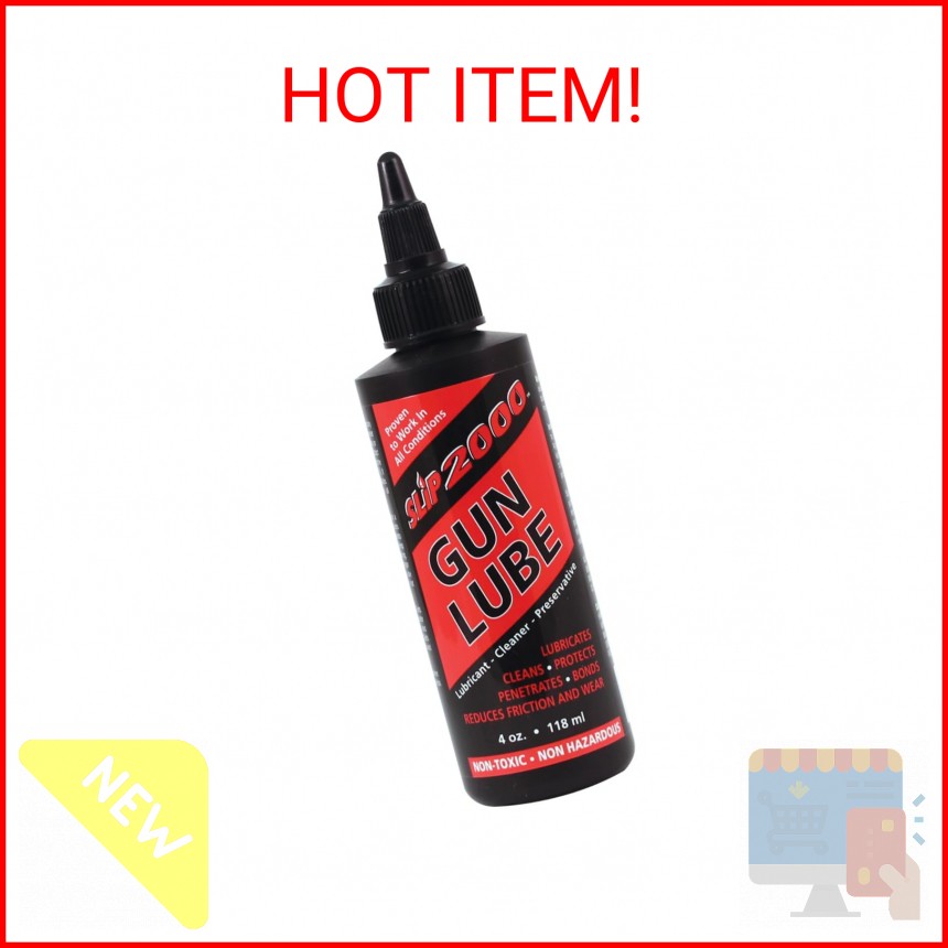 SLIP 2000 Gun Lube - Lubricating CLP Gun Cleaner - 4 oz Squeeze Bottle