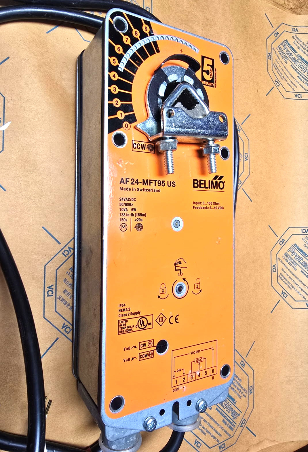 Belimo AF24-MFT95 Proportional Damper Actuator, Spring Return - New, no box