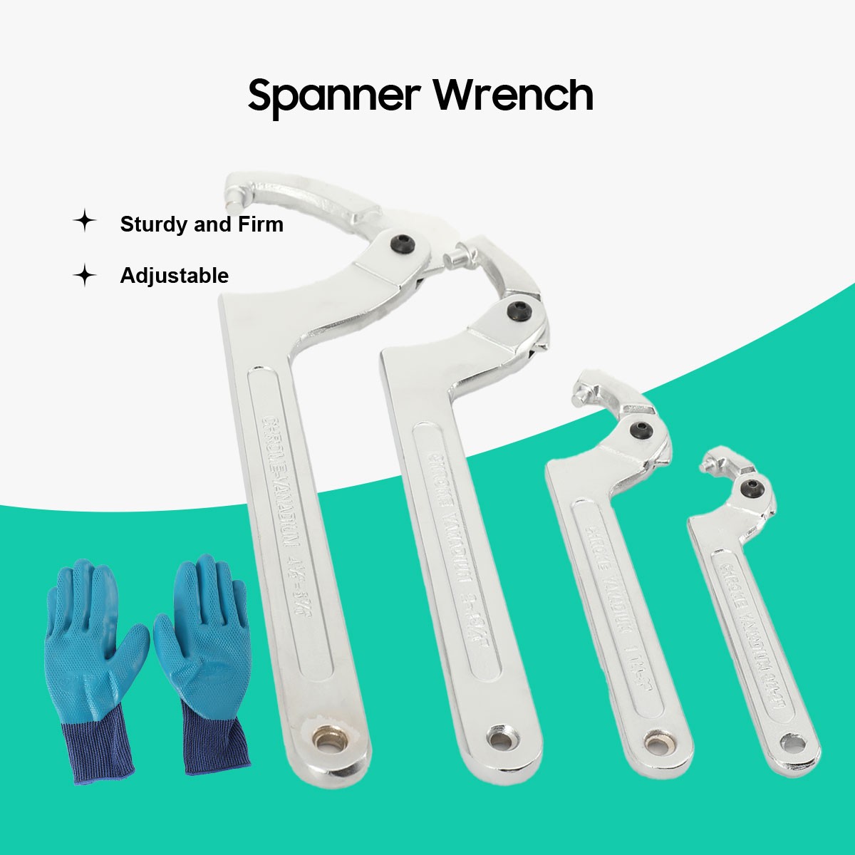 Adjustable Spanner Hook Wrench for Hydraulic Ram Cylinder; Mechanical Machine
