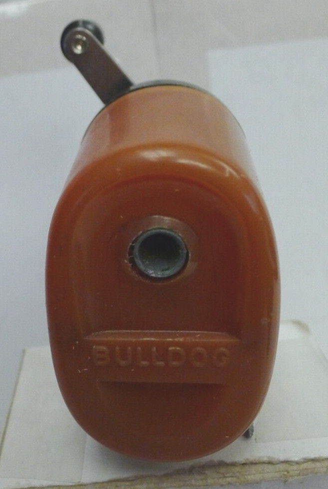 Boston Bulldog Pencil Sharpener - 1 Standard Hole - Metal & Plastic - Semi Clear