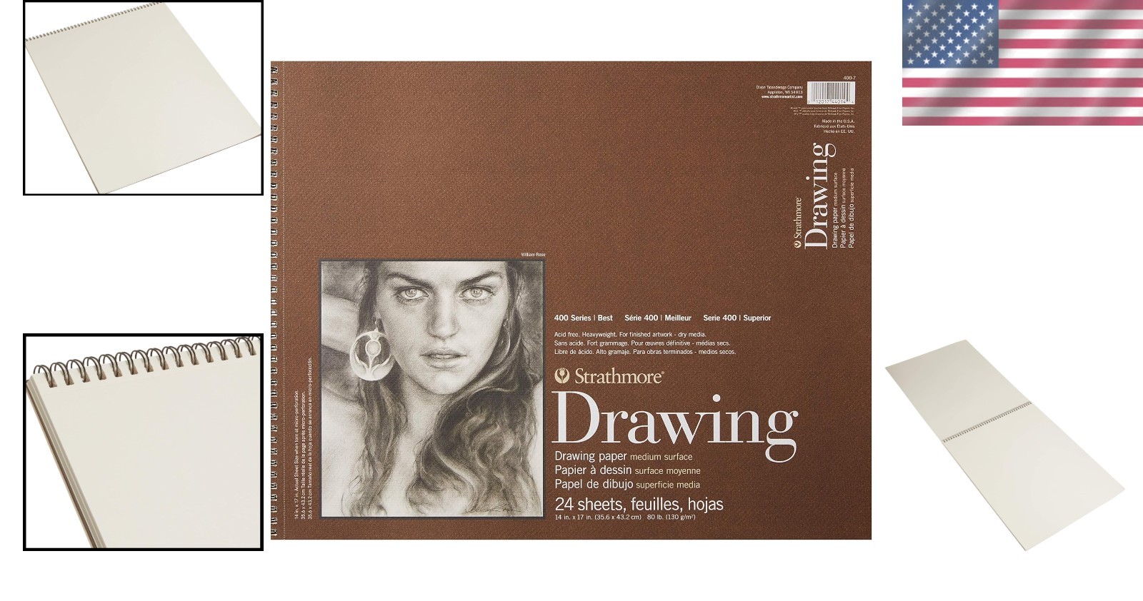 Strathmore 400-7 Drawing Pad, 14x17", 24 Sheets