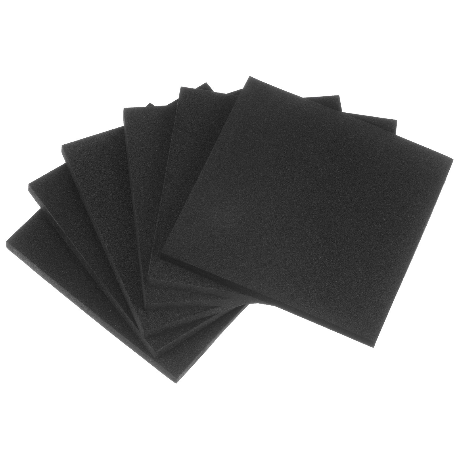 6pcs Rubber Padding Sheets 1/4" Thick x 4" Long Square Neoprene Foam Sheet