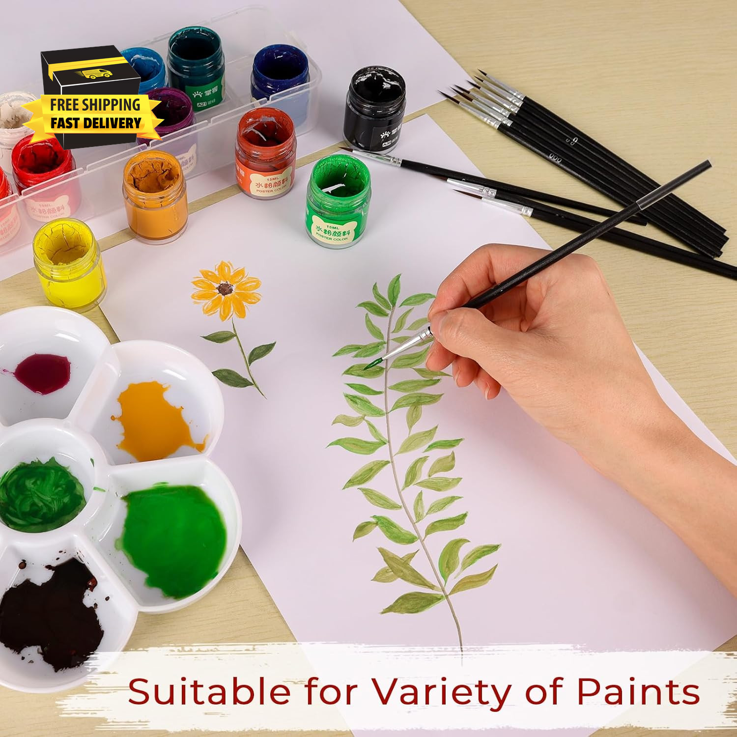 30 Pcs Tiny Detail Paint Brushes Set, Micro Small Paint Brush with 3 Sizes, Mini