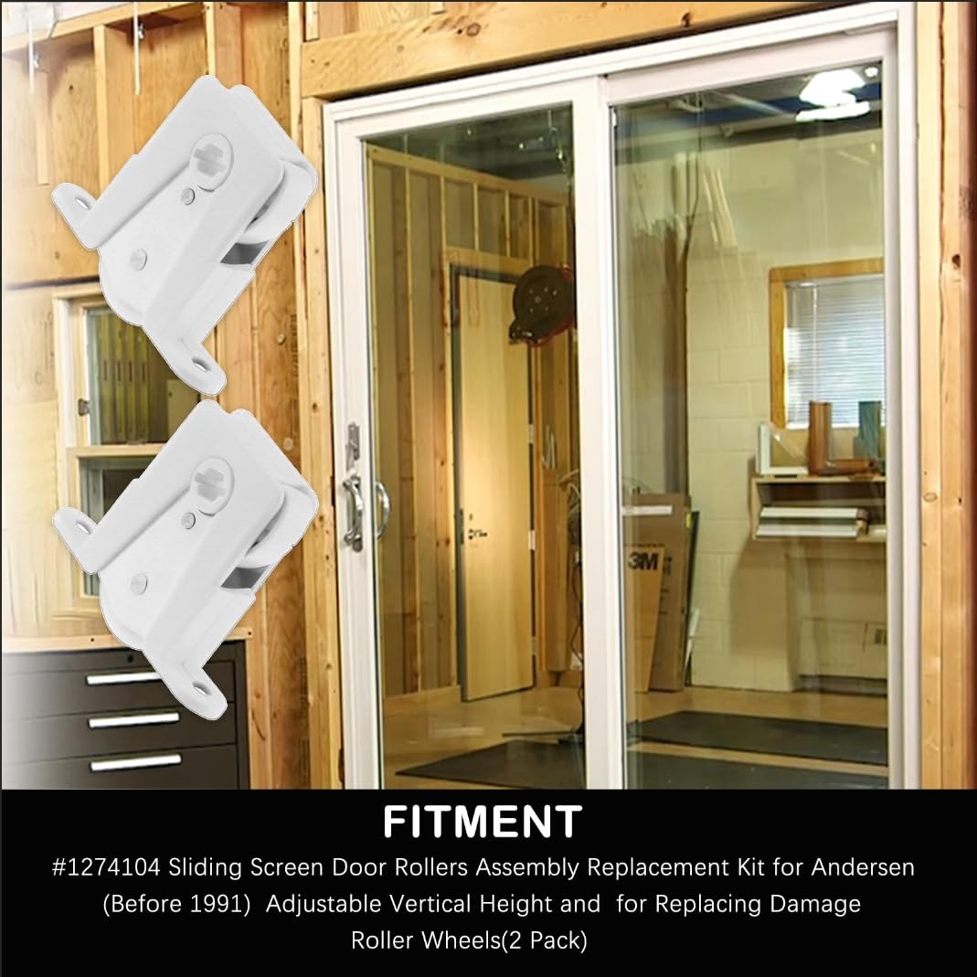 Sliding Screen Door Rollers for Andersen Part #1274104 Before 1991