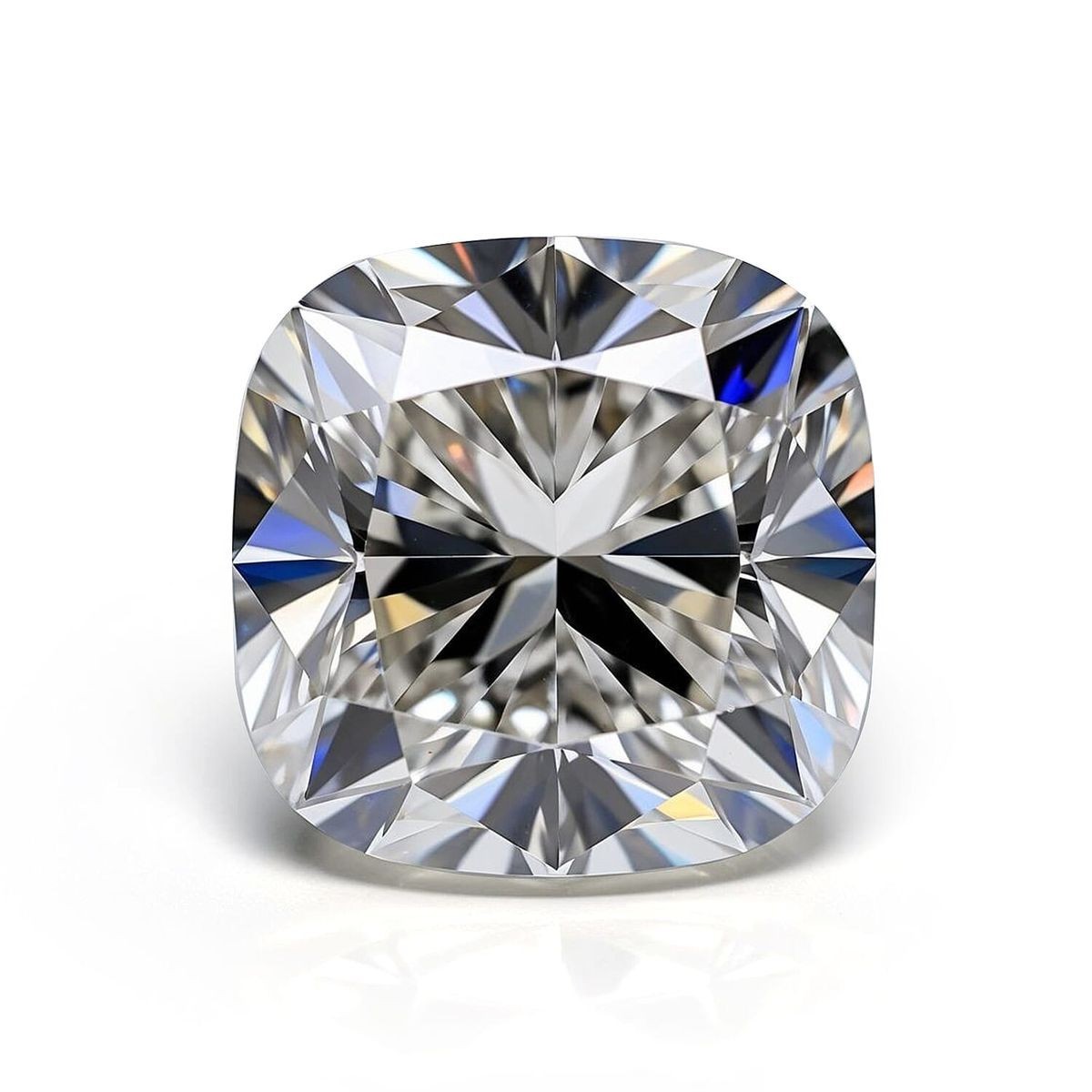 Loose Gems CVD Lab Grown Diamond 6 Ct Cushion Cut D Color IF Clarity Certified