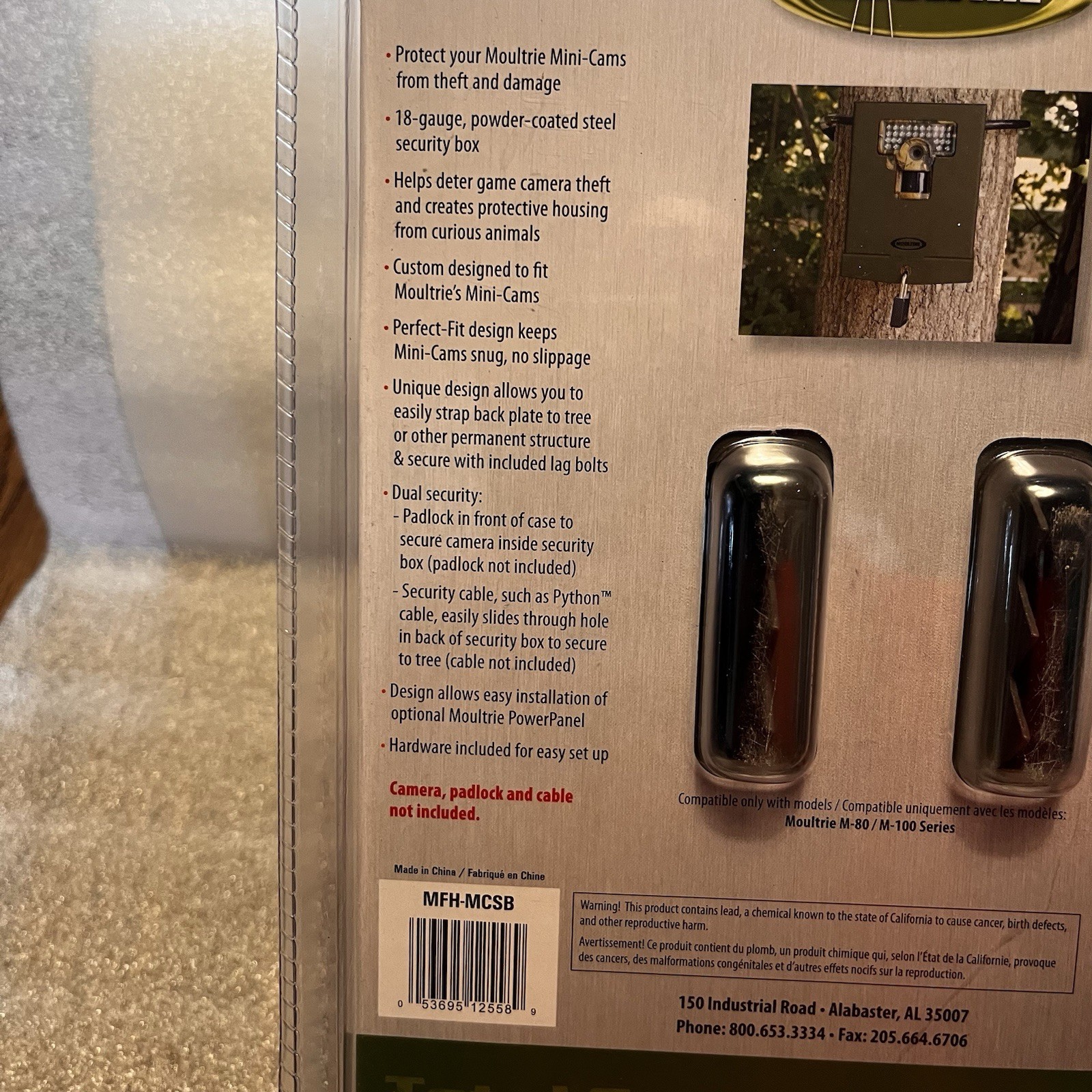 Moultrie Mini Cam Security Box NEW Compatible w/ Moultrie M-80/ M-100 Series