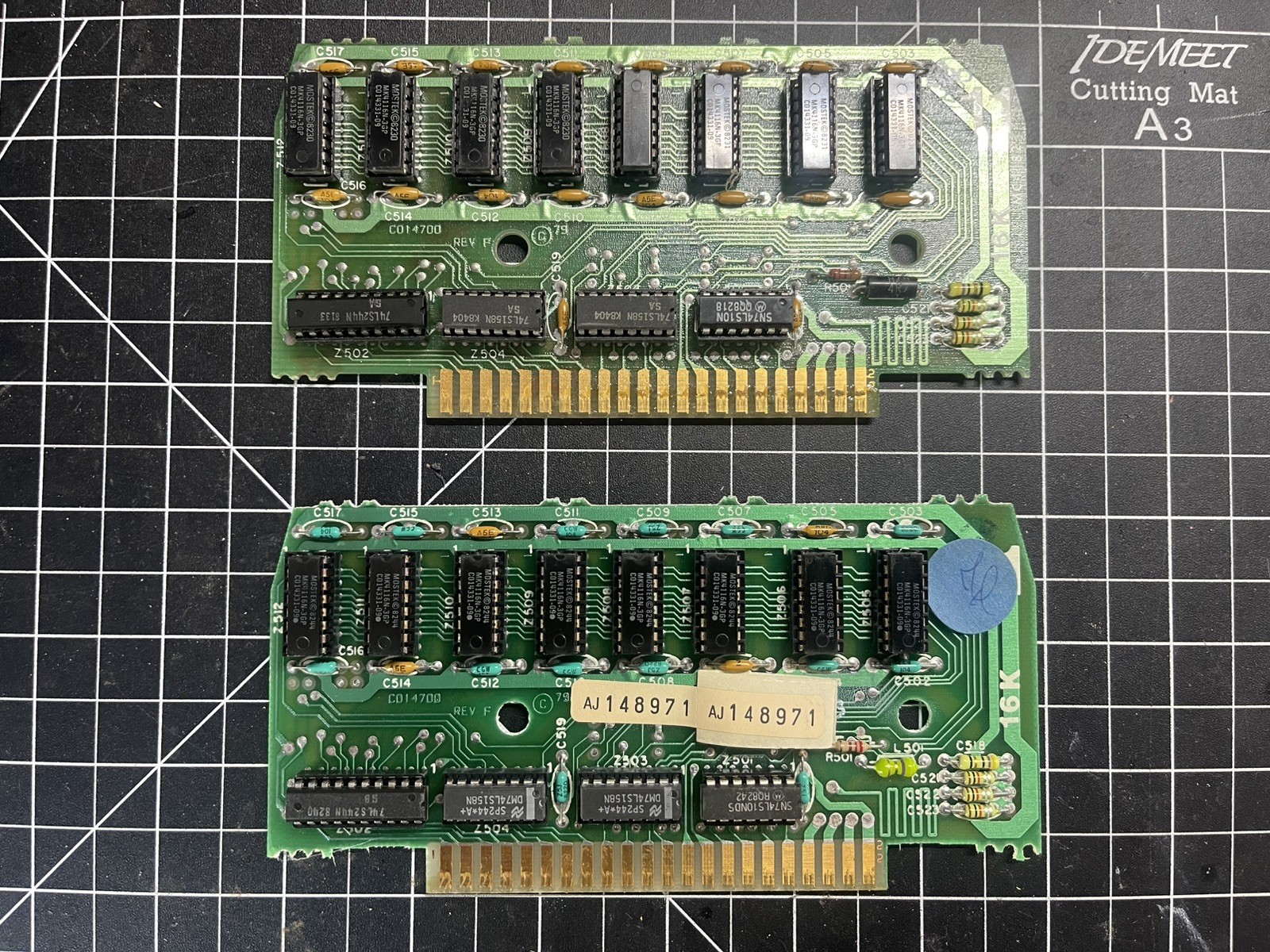 Qty 2 Atari CX853 400/800 16K RAM Memory Module PCB Tested Working