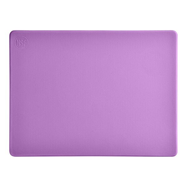 18'' x 12'' x 1/2'' Purple Polyethylene Cutting Board - NSF Listed and BPA Free