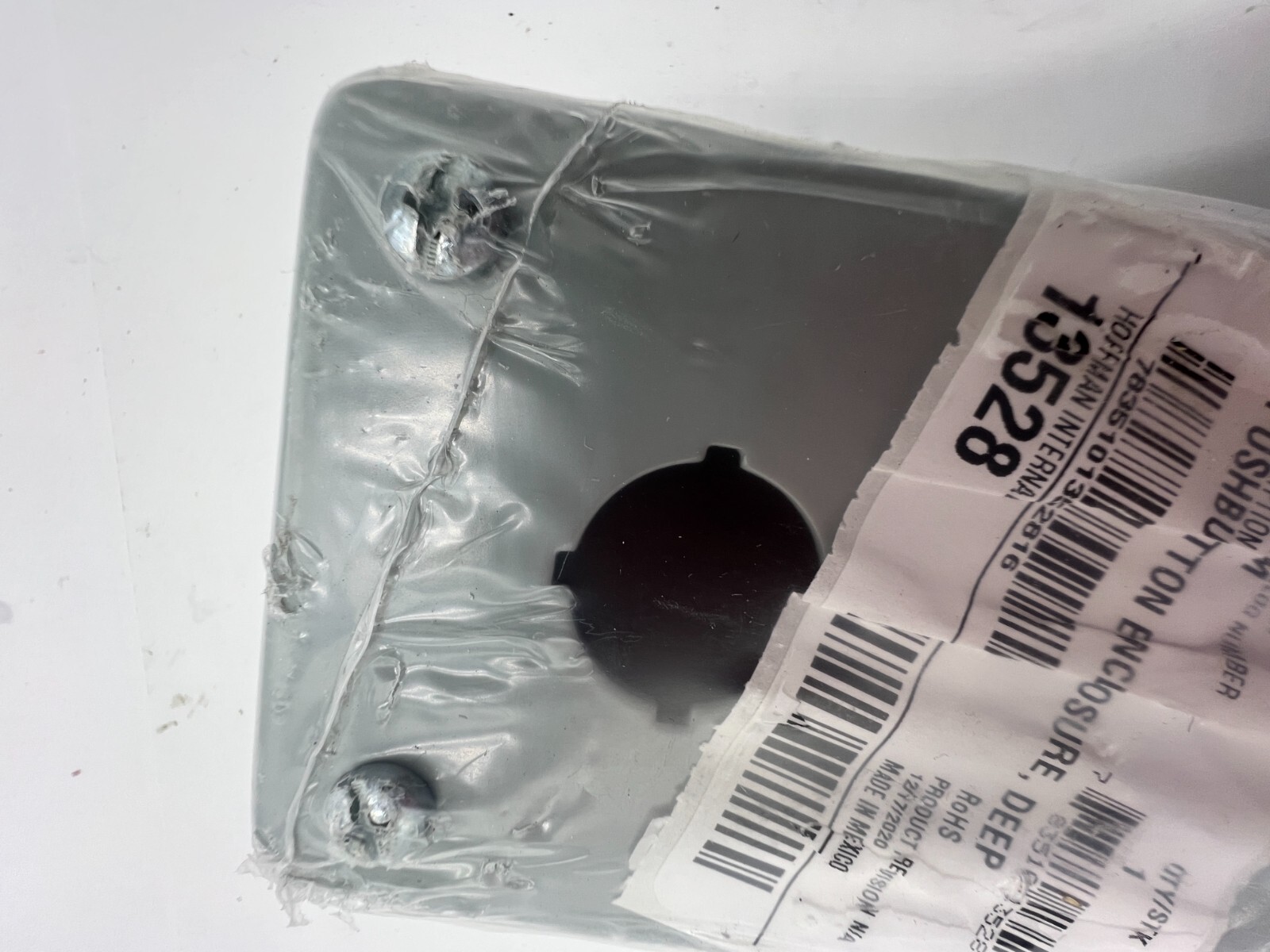 nVent Hoffman E3PBGXM Deep Pushbutton Enclosure Type 12, 3PB x 22.5mm Gray Steel