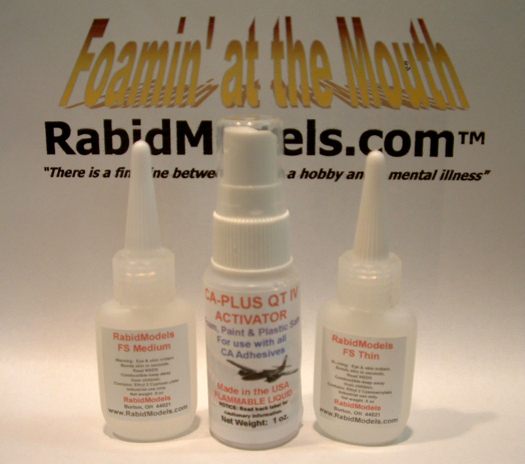 2 x 0.5oz FOAM-SAFE Odorless Hyperbond CA Glue & 1oz FS Accelerator/Kicker Spray