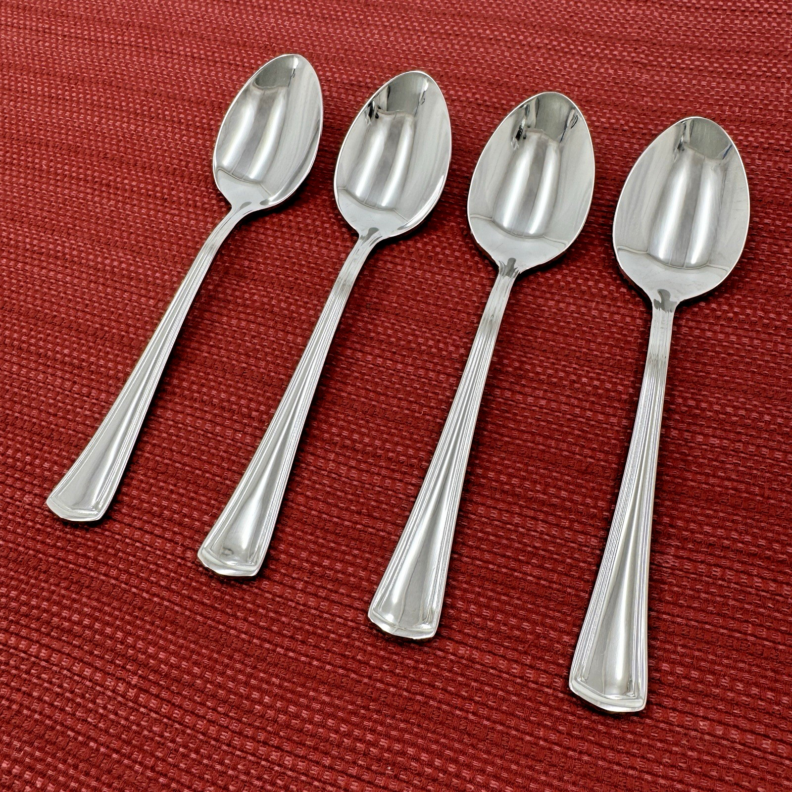 Set of 4 Reed & Barton Select WALDEN 18/10 Stainless Glossy 6 3/8" TEASPOONS New