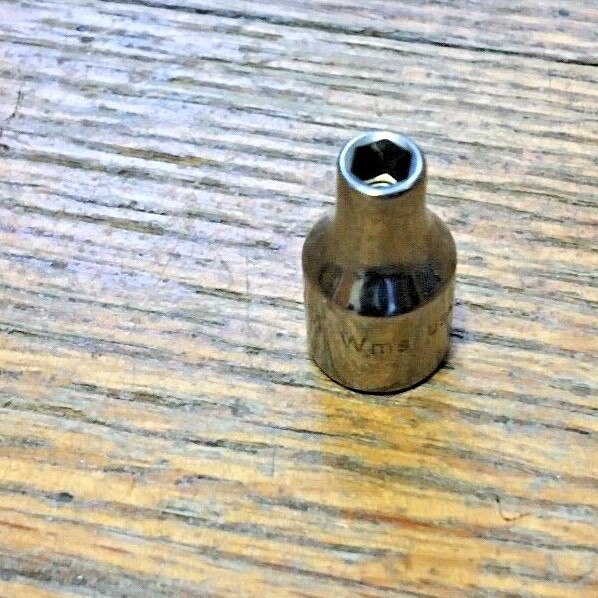 WILLIAMS USA  1/4" DR X 4MM METRIC  6 PT.  SHALLOW SOCKET NICE COND MM-604