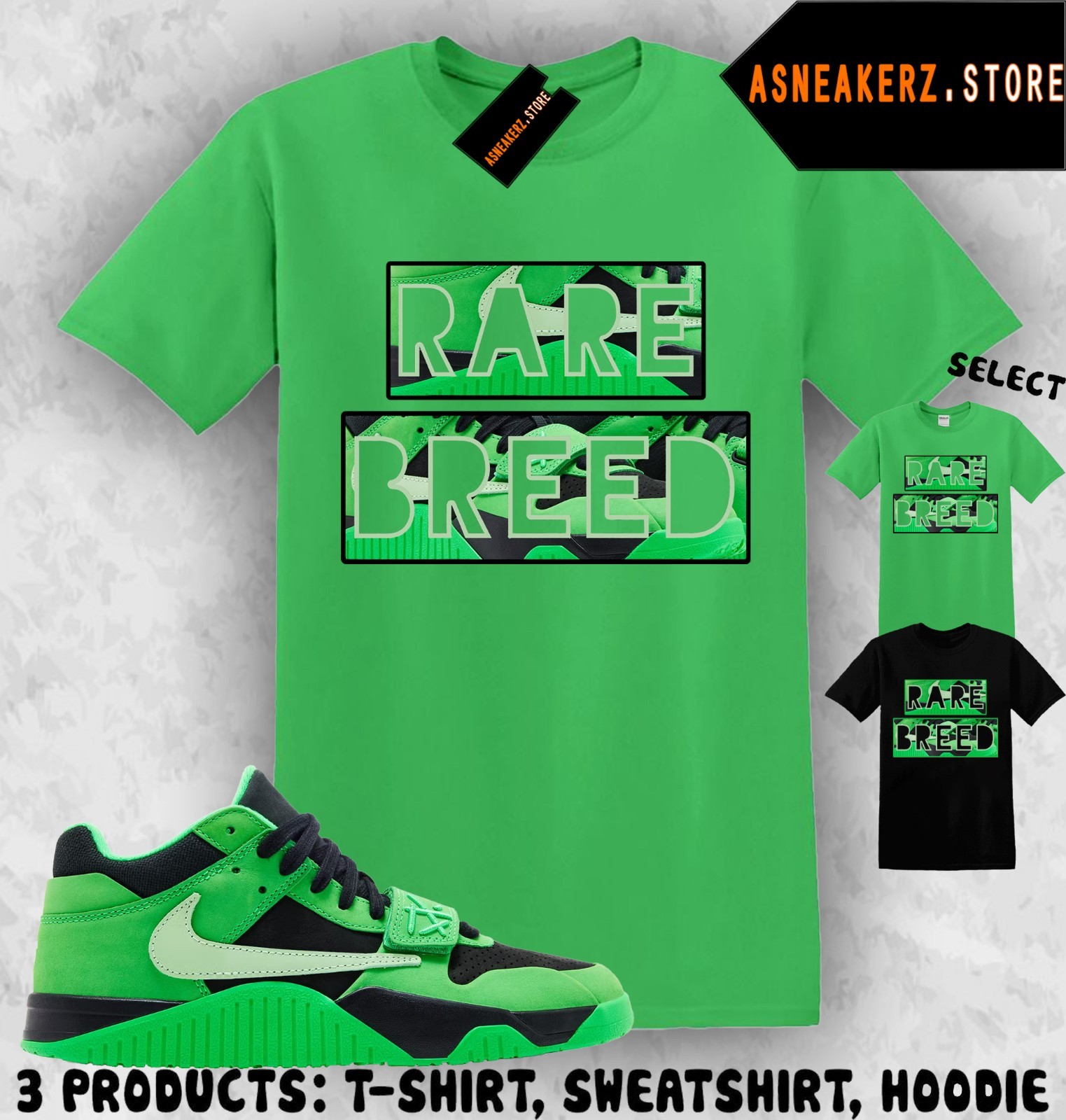 Shirt To Match Travis Scott Jumpman Jack Green Spark Sneaker Matching Rare Breed