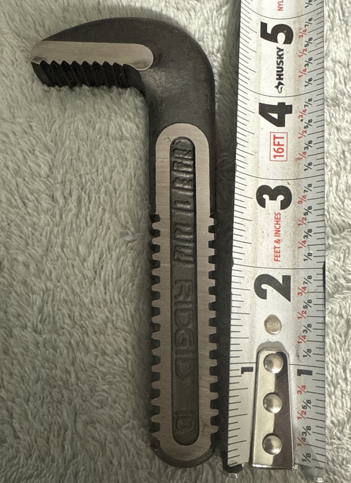 NOS VINTAGE RIDGID TOOLS 10” PIPE WRENCH HOOK JAW REPLACEMENT PART 31605 (X1)