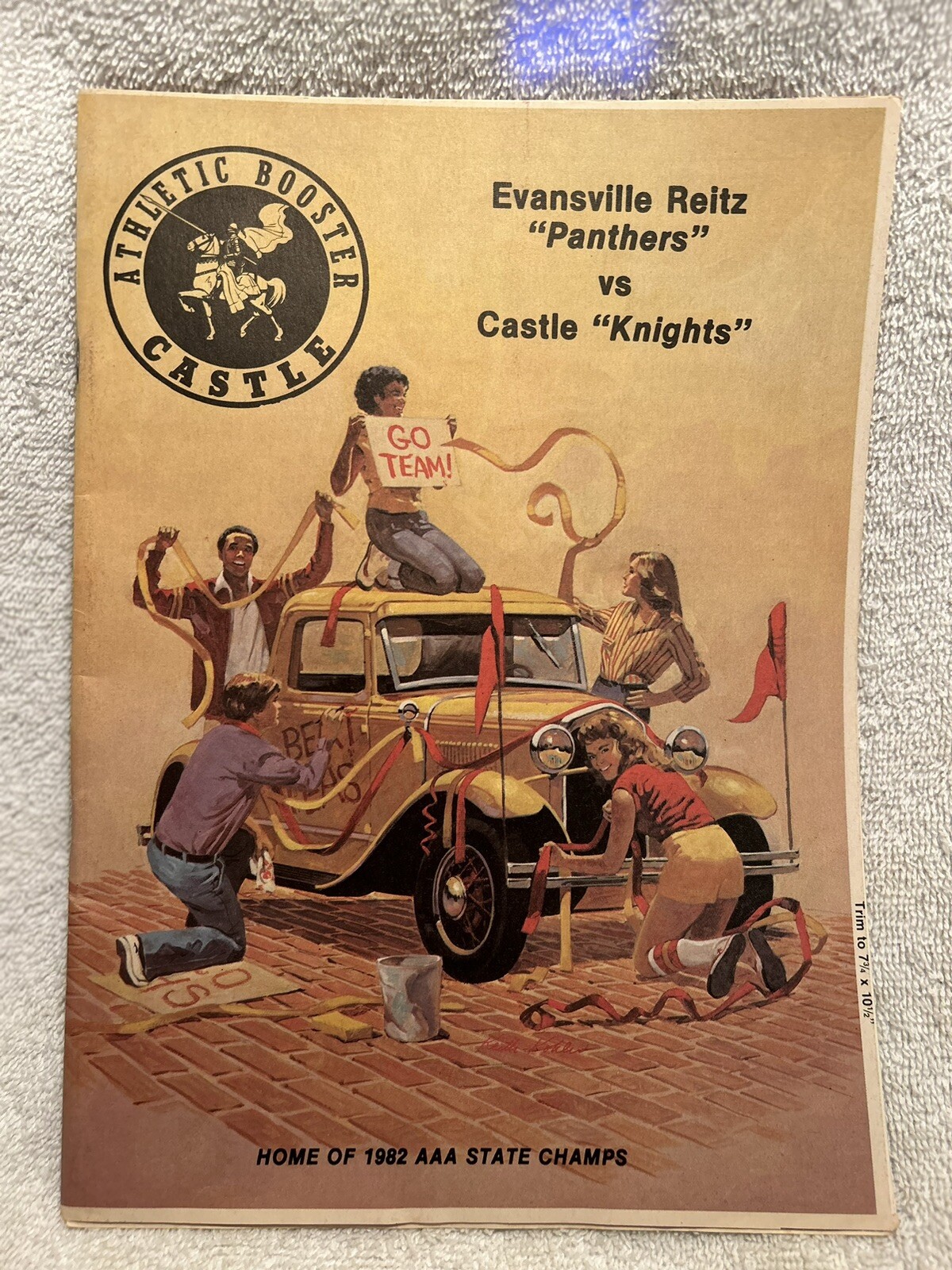 1985 Football Program Castle High School IN 30 Pages Of Photos, Statistics & Ads