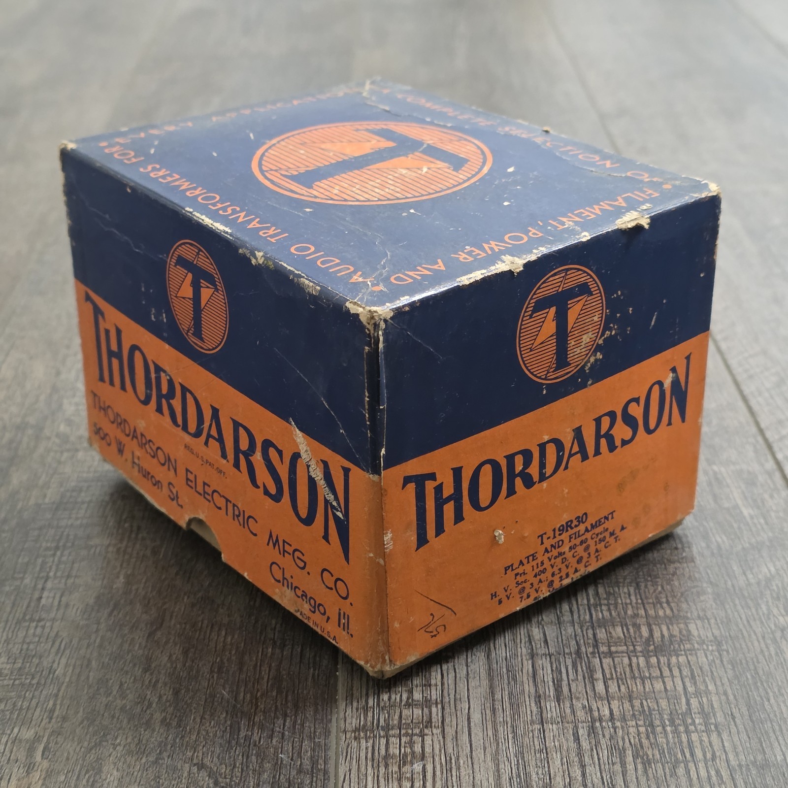 Thordarson T-19R20 Power Transformer New in Box New Old Stock Plate & Filament