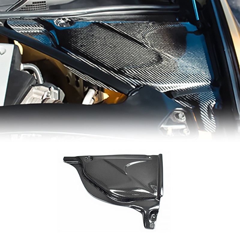 For Nissan Fairlady 370Z Z34 09-17 Battery & Fluid Cover 2Pcs Carbon Fiber kits