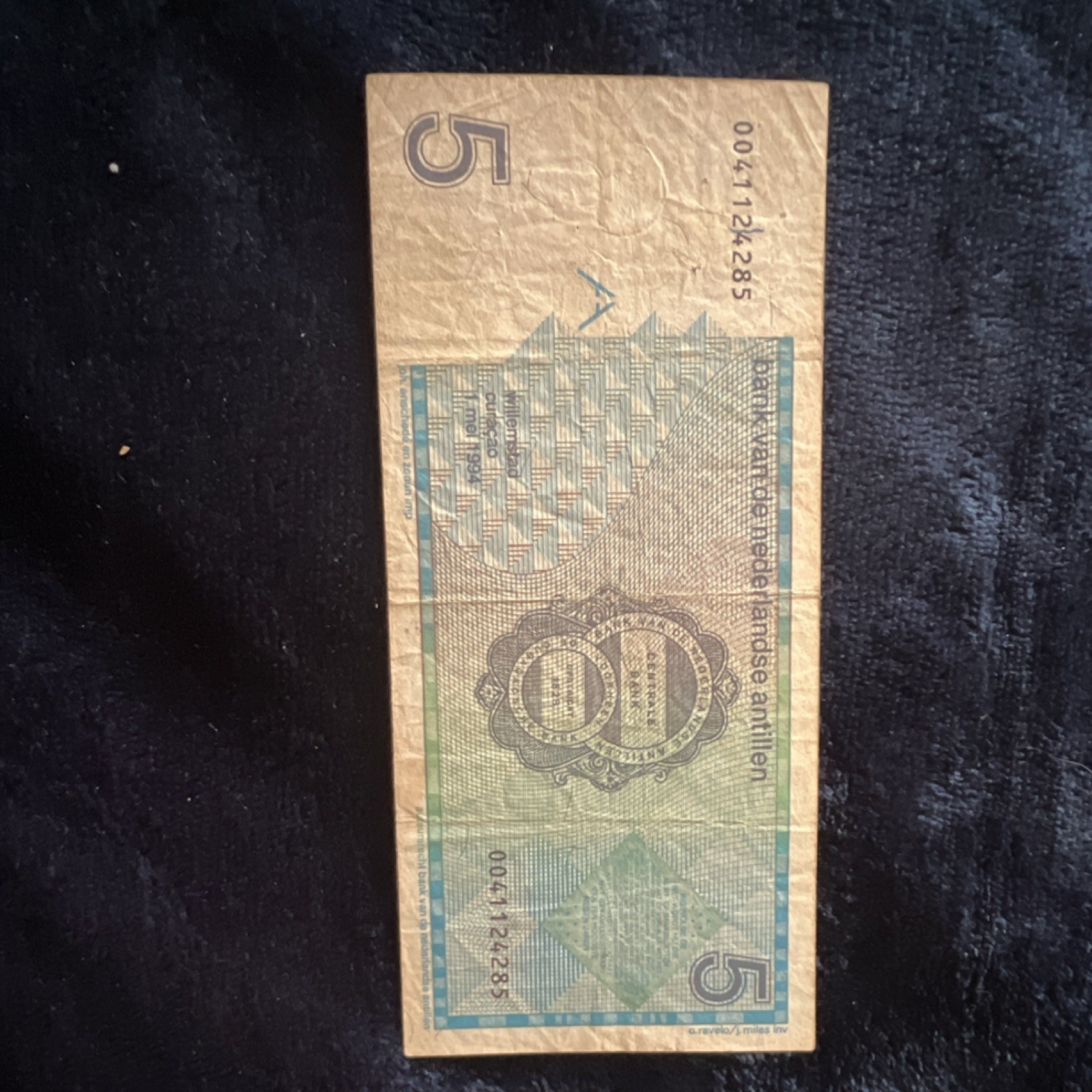 Netherlands Antilles 5 Gulden Circulated Banknote