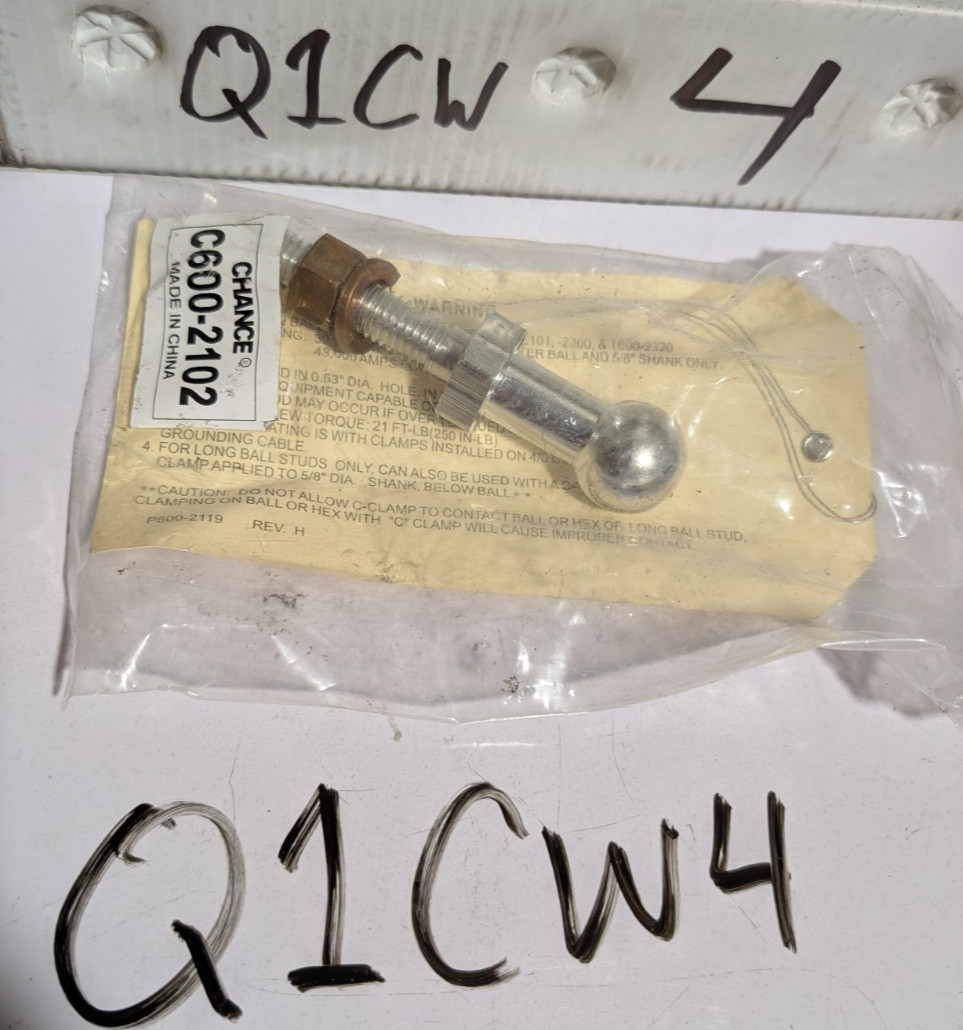 Hubbell CHANCE C600-2102 Ground Ball Stud Short 1" (Q1CW4)
