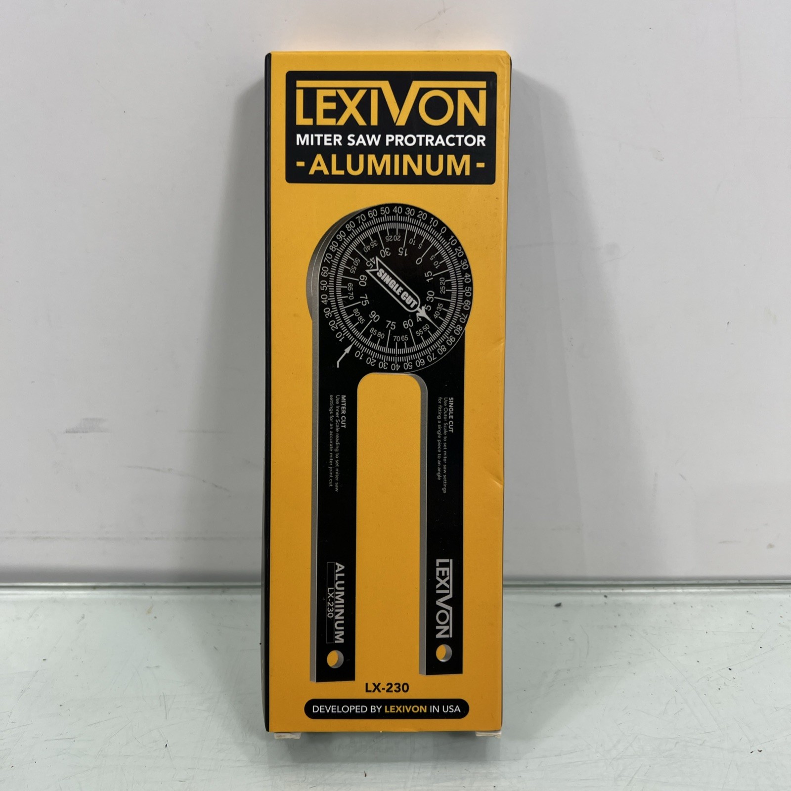 Aluminum Miter Saw Protractor | 7-Inch Rust Proof Angle Finder Featuring Prec...