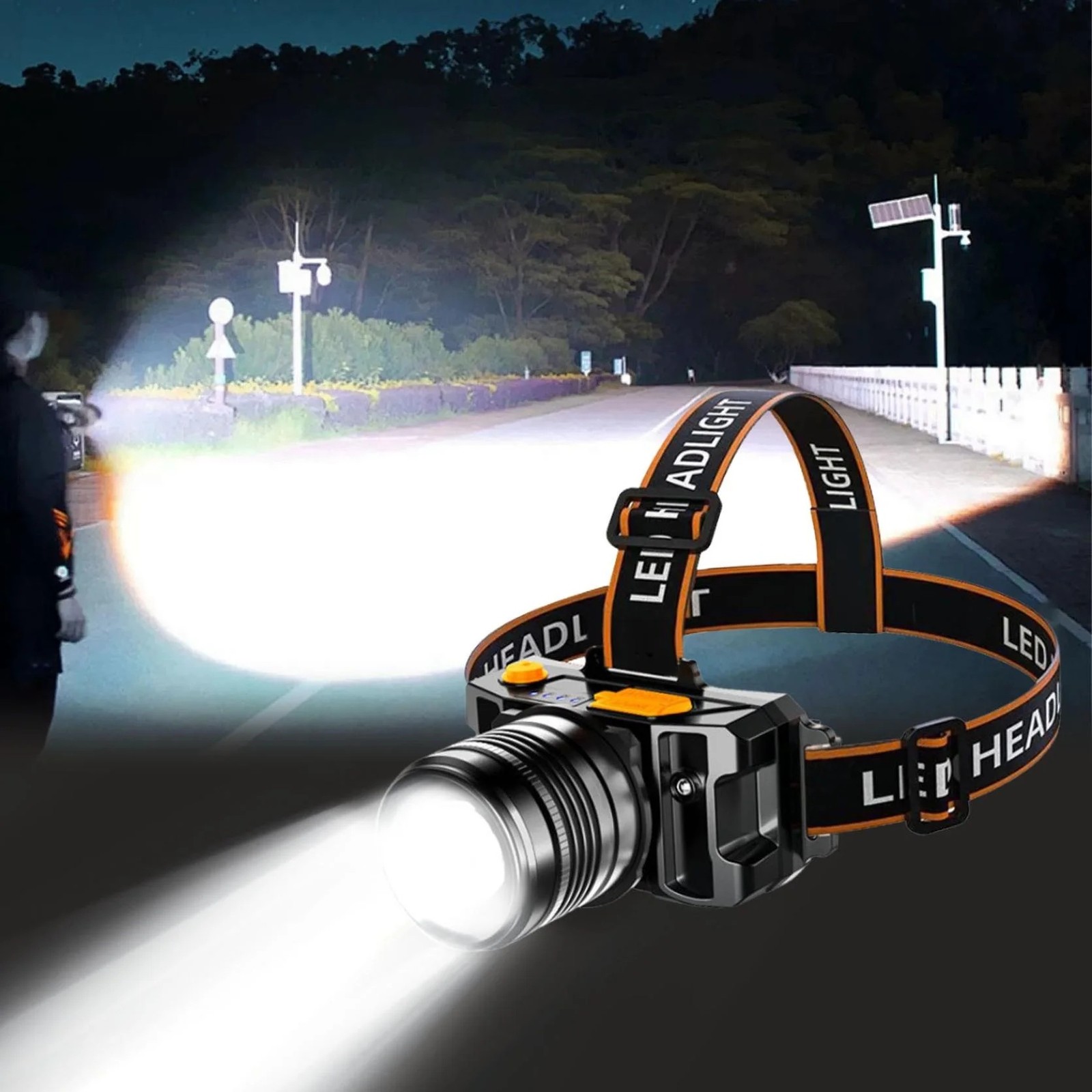 990000LM LED Headlamp Rechargeable Headlight Zoomable Head Torch Lamp Flashlight